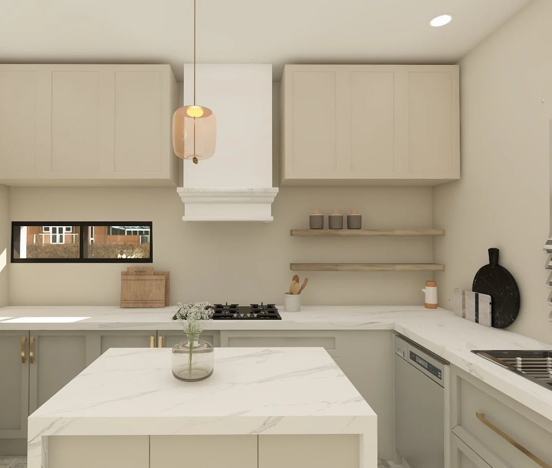 Let&rsquo;s talk about kitchens today!
This is a kitchen we designed as part of our 3 bedroom flat renovation. As it is an apartment, we couldn&rsquo;t do much for enhancing the ventilation but we did have couple of tricks up our sleeve to maximise l