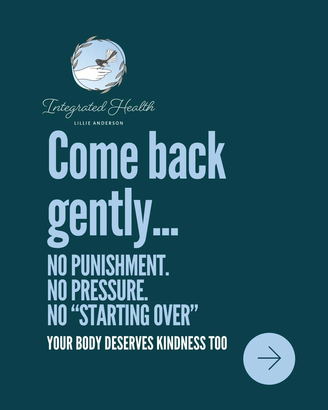 If you&rsquo;ve fallen out of routine lately&hellip;

this is your reminder that you do not need to &ldquo;punish&rdquo; yourself back into movement.

No guilt.
No shame.
No all-or-nothing energy.
Just begin again gently.

Your body is not something 