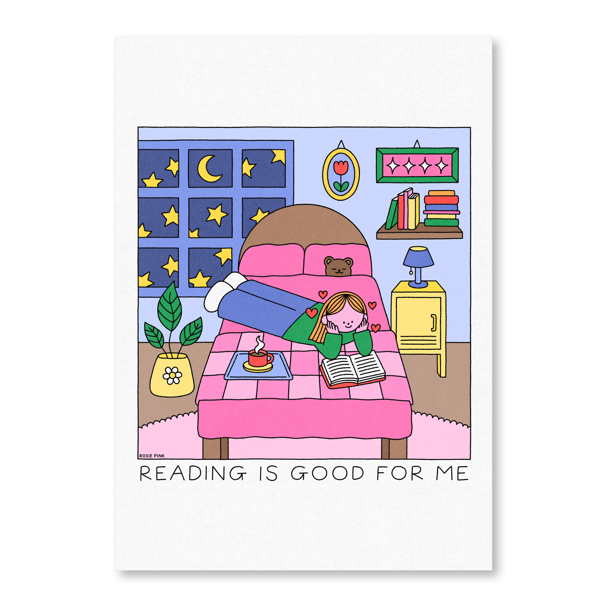 Reading Is Good For Me Fine Art Print A5/A4/A3