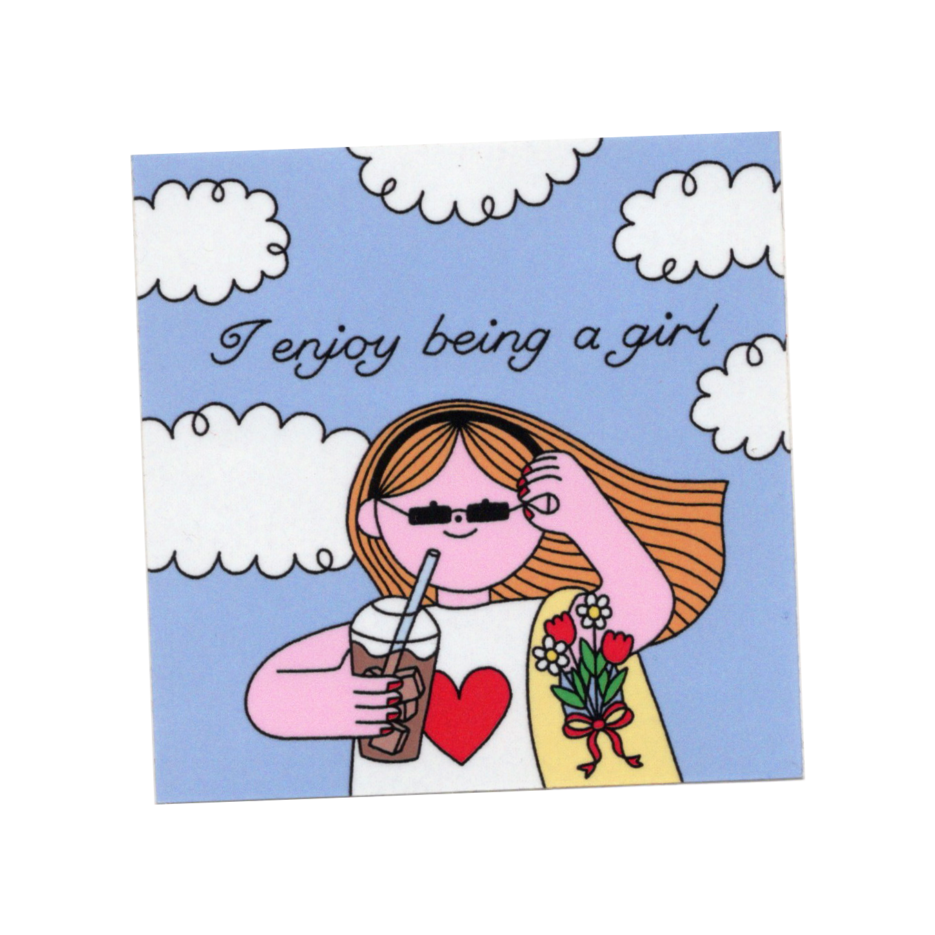 I Enjoy Being A Girl Vinyl Sticker