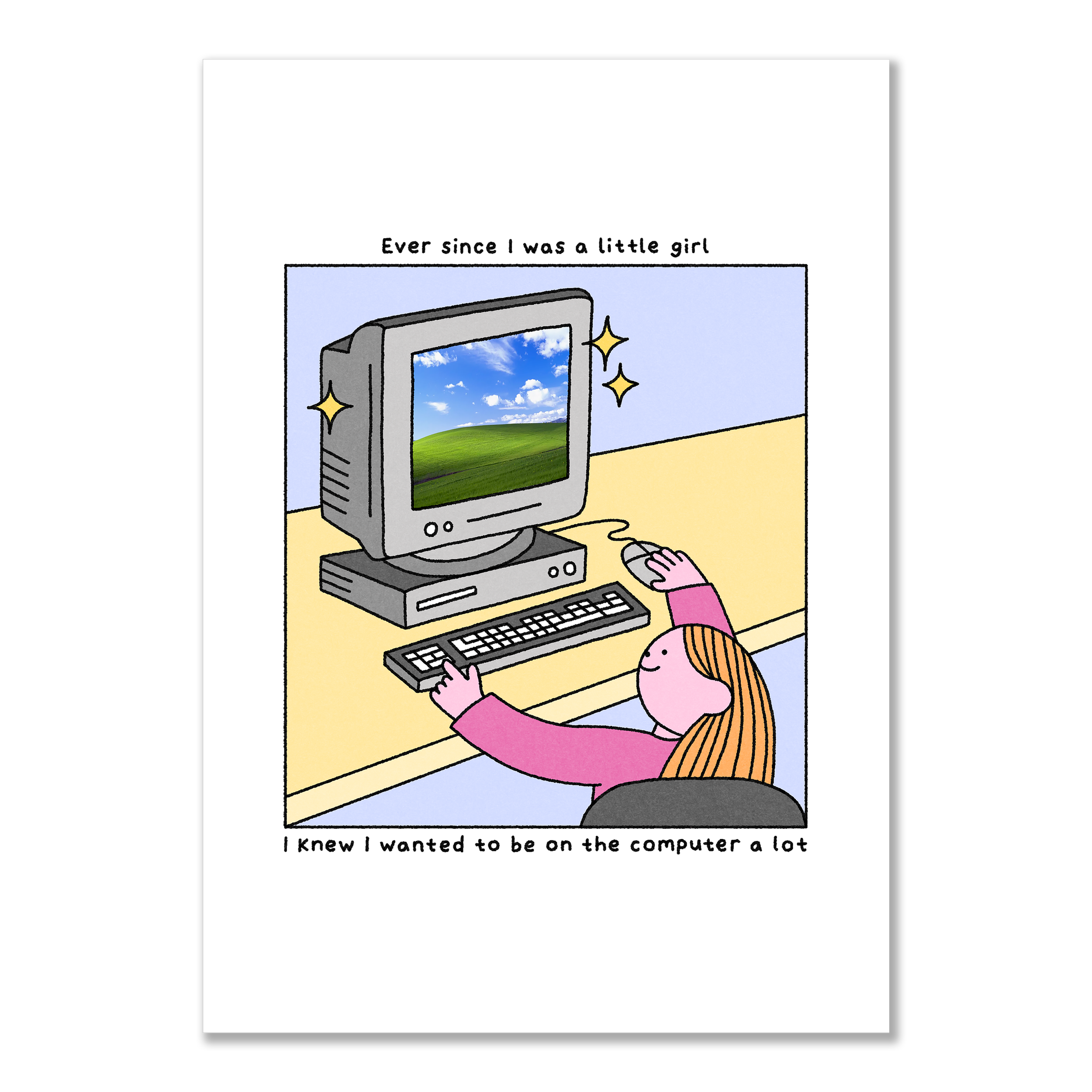 The Family Computer Fine Art Print A5/A4/A3