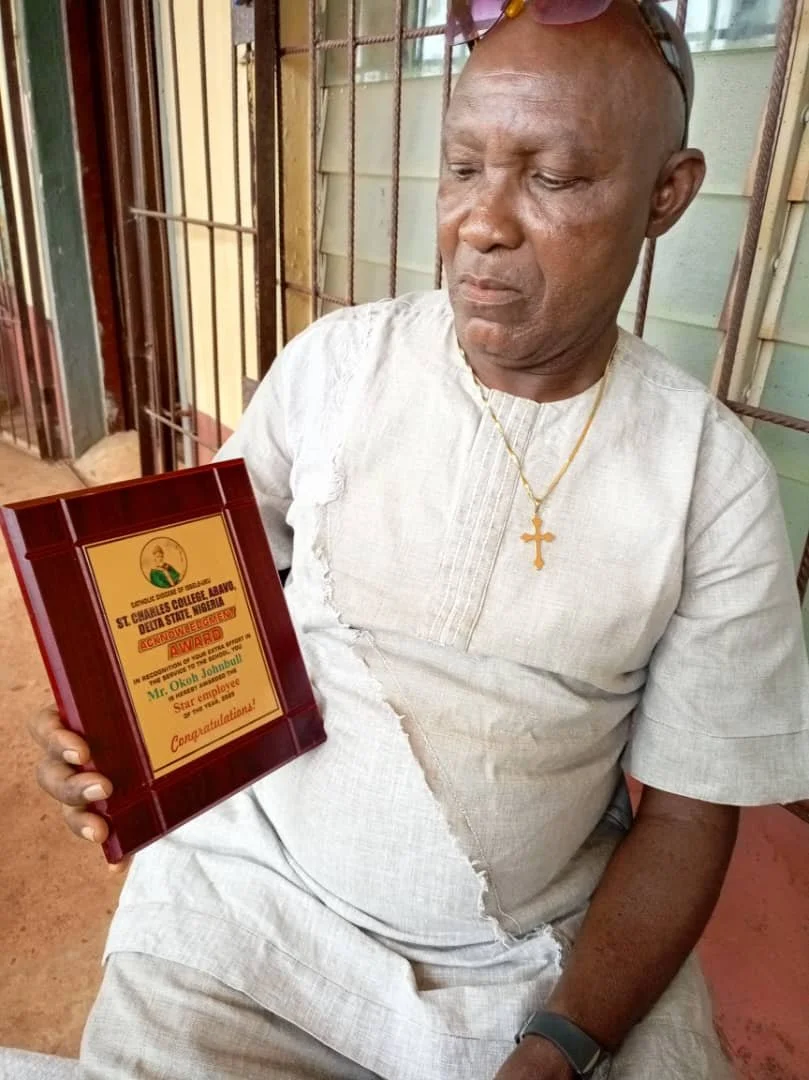 Mr. Okoh Johnbull, Star Employee 2025.. #30,000 + Plaque
