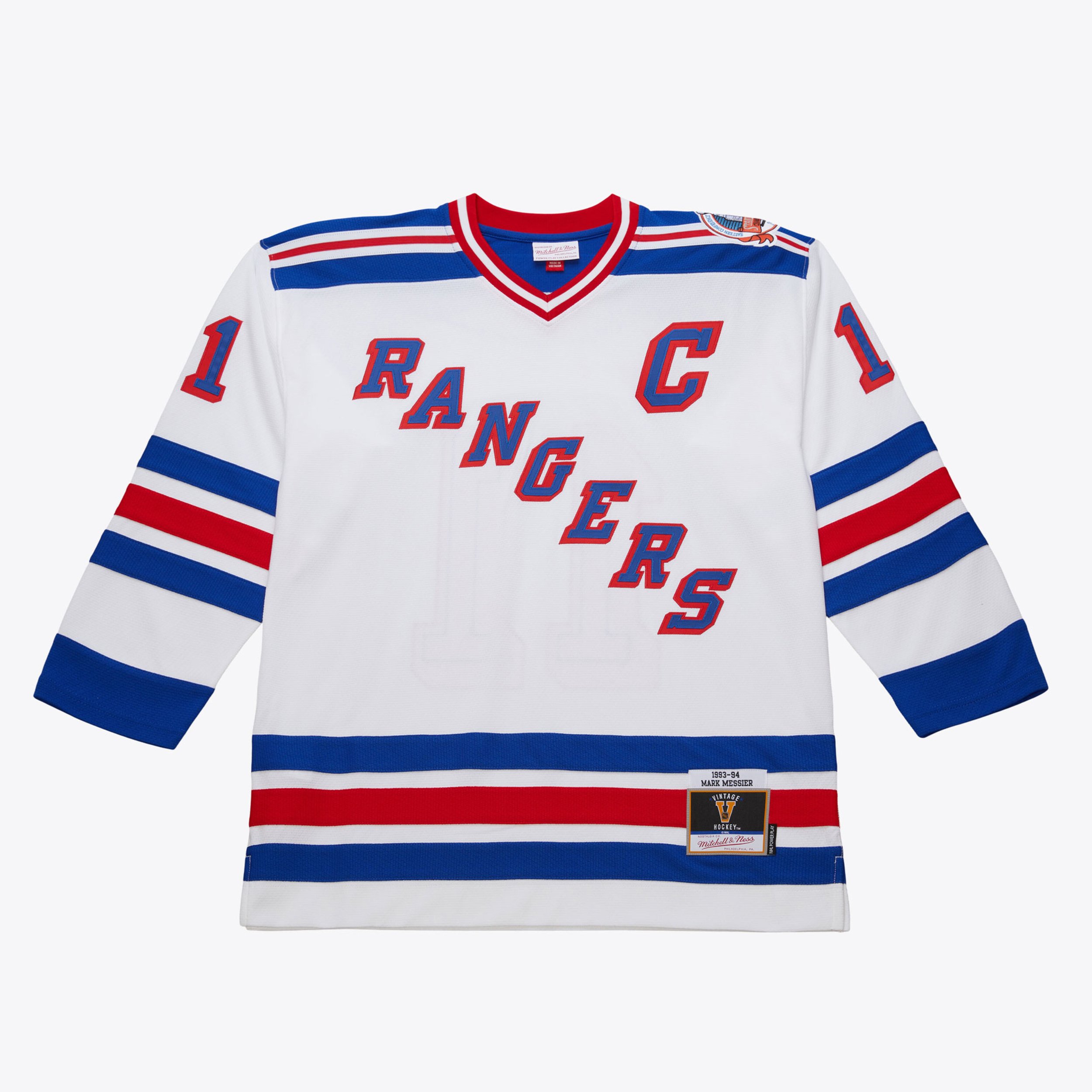 Mitchell & Ness Men's Mark Messier White New York Rangers 1993/94 Power Play Player Jersey