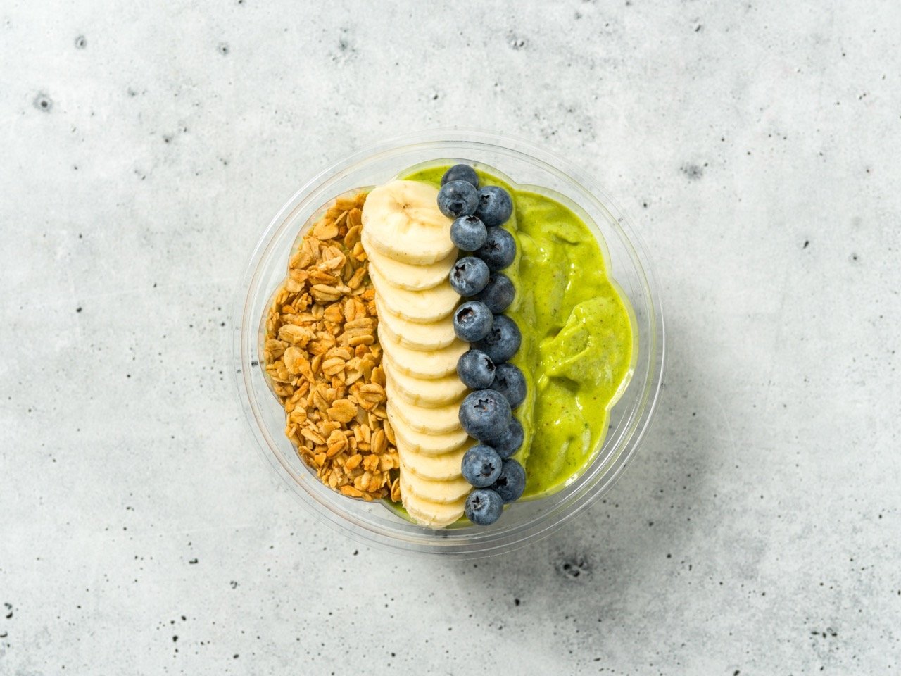  Blueberries are added alongside the bananas 