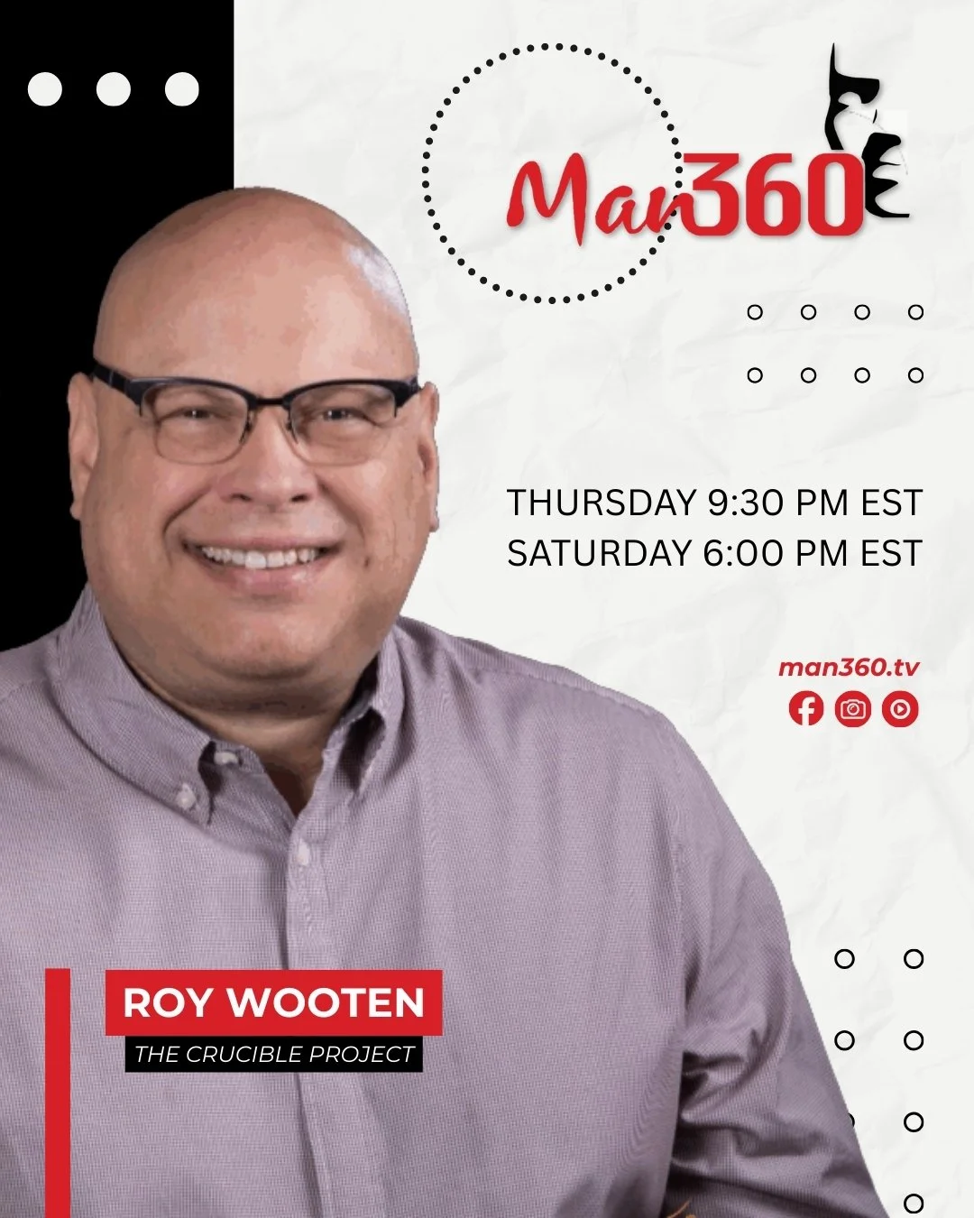 📣 Men weren&rsquo;t designed to carry everything alone. Join Brian and Roy Wooten of The Crucible Project this Thursday at 9:30 pm EST as they explore the power of retreats that help men process, heal, and reclaim their stories. 🔥  Tune in to this 