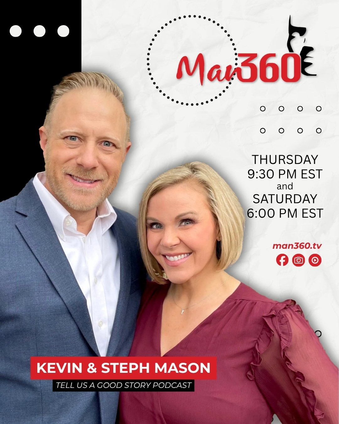 🎙️ Turning real-life struggles into stories that uplift 💪✨
Join Brian on MAN 360 as he dives into powerful testimonies and practical fitness insights that fuel both body and mindset. In this episode, Kevin &amp; Steph Mason open up about their jour