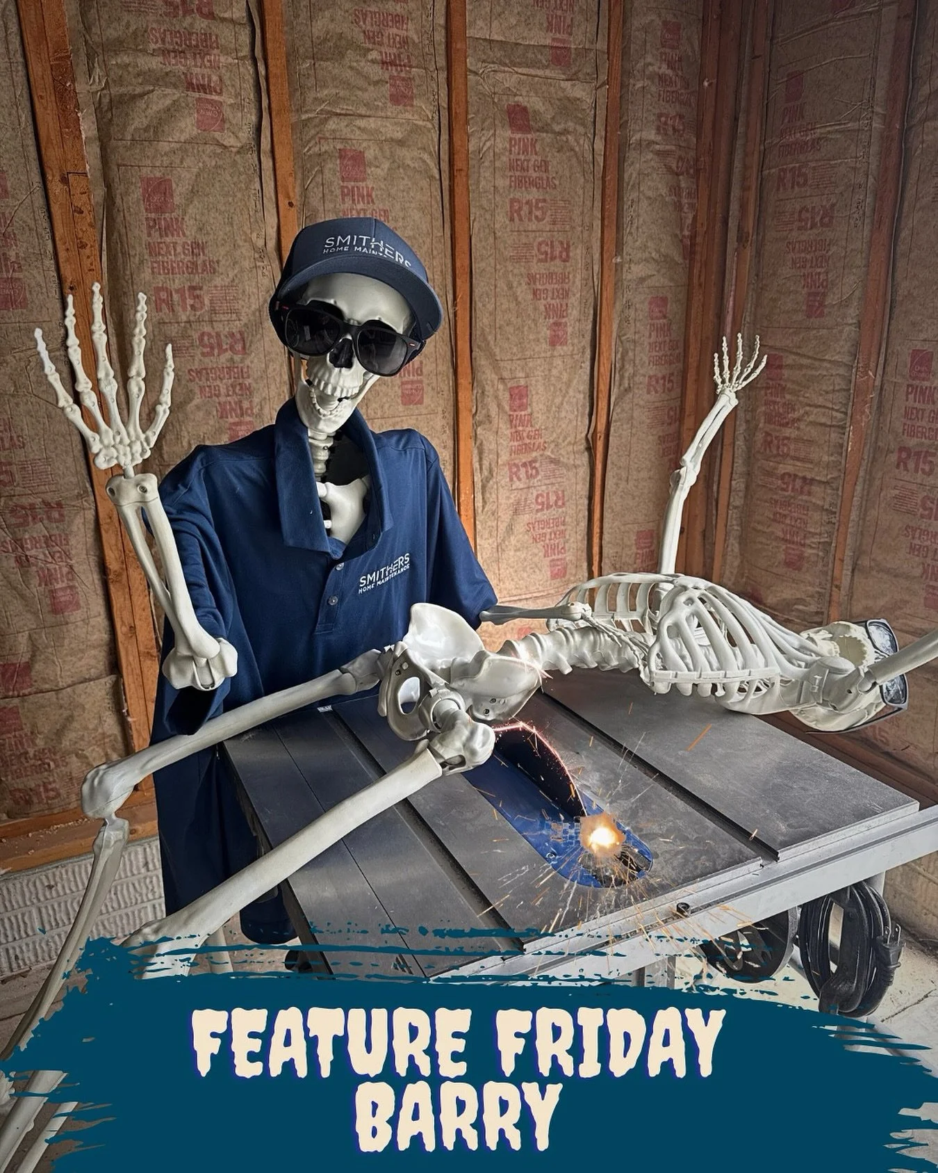 Feature Friday: Meet Barry, Our Carpentry Chief! 💀🪚
This week’s employee spotlight is Barry, head of our carpentry department at Smithers Home Maintenance! 
Barry’s got a real cutting-edge approach to his work, always nailing the deta