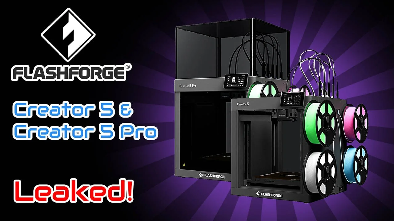 Flashforge Creator 5 &amp; Creator 5 Pro Tool-Changer 3D Printers Leaked!