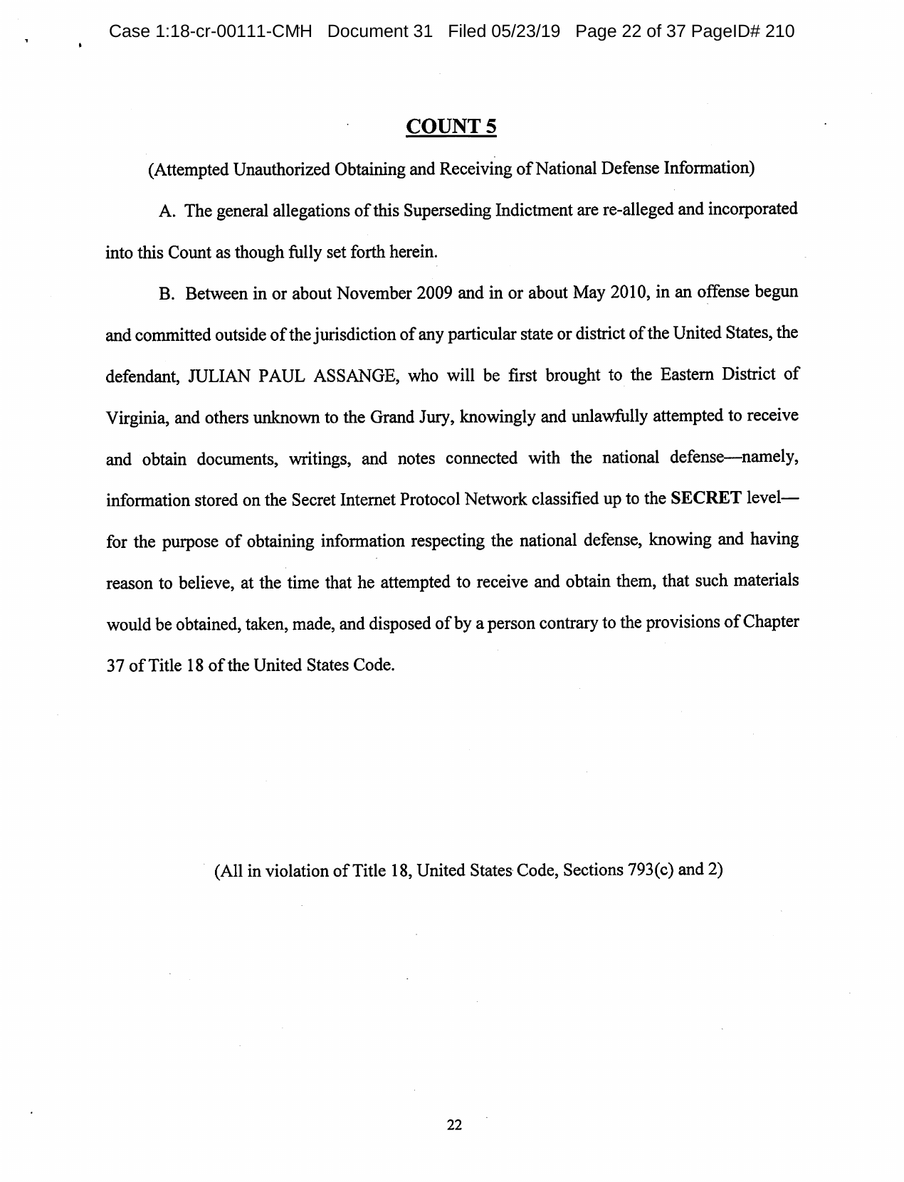 5_2. US Indictment of Julian Assange 2019-22.png