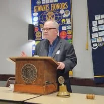 At a Kiwanis meeting in Sidney, Montana.