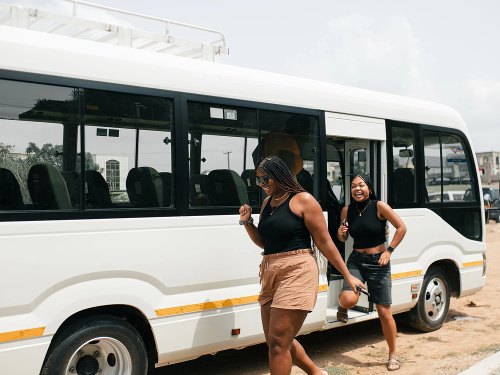 Toyota Coaster bus Hire to Takoradi