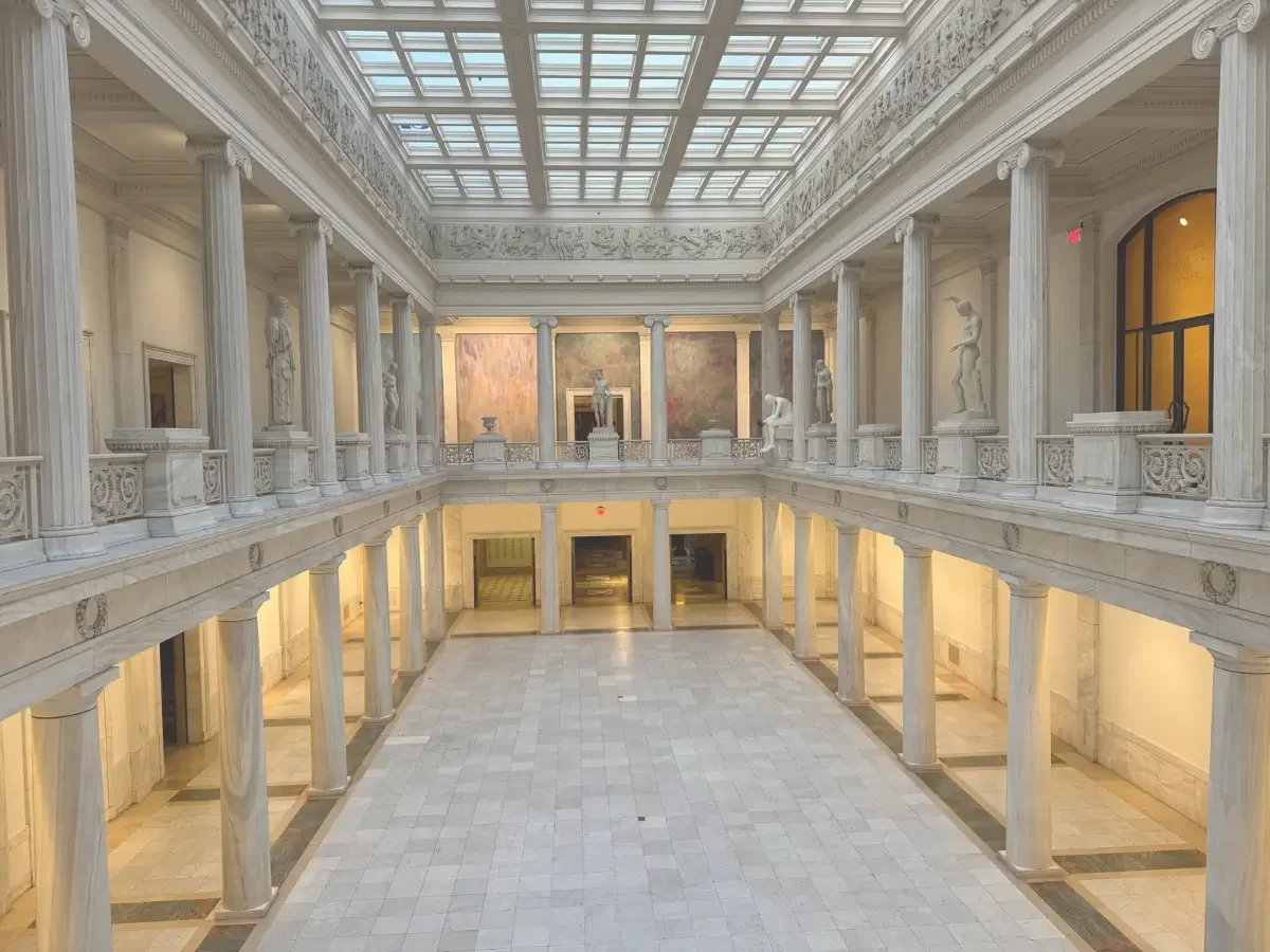 Carnegie Museum of Art corridor. Accompanying What the Museum Started Selling editorial essay.