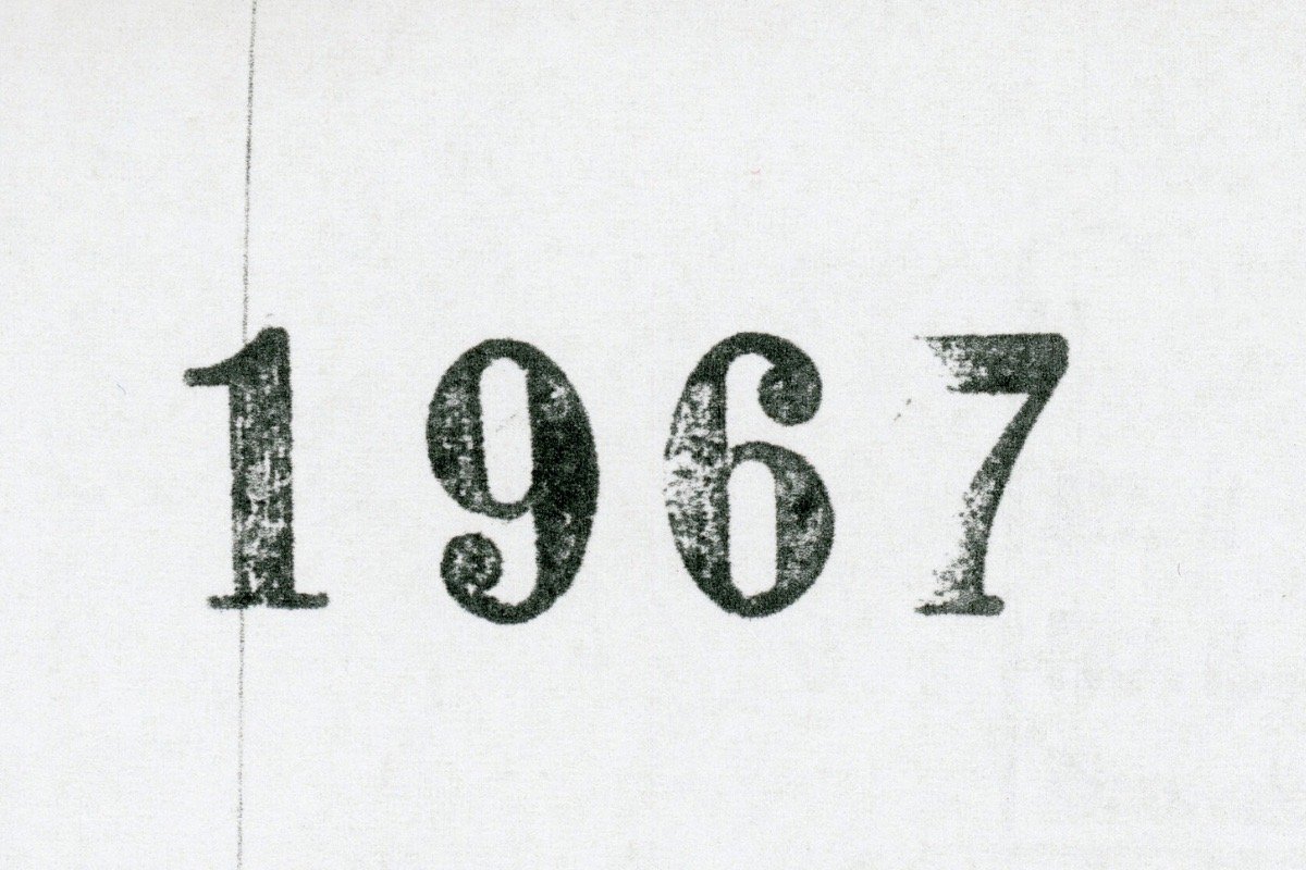The year 1967, representing the post-war Netherlands setting and historical context of The Safekeep.