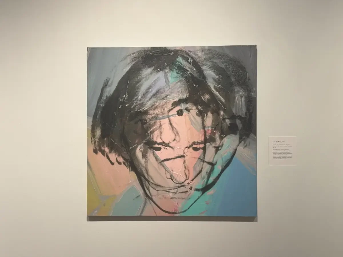 Self-Portrait of Andy Warhol. Acrylic and silkscreen in on linen.