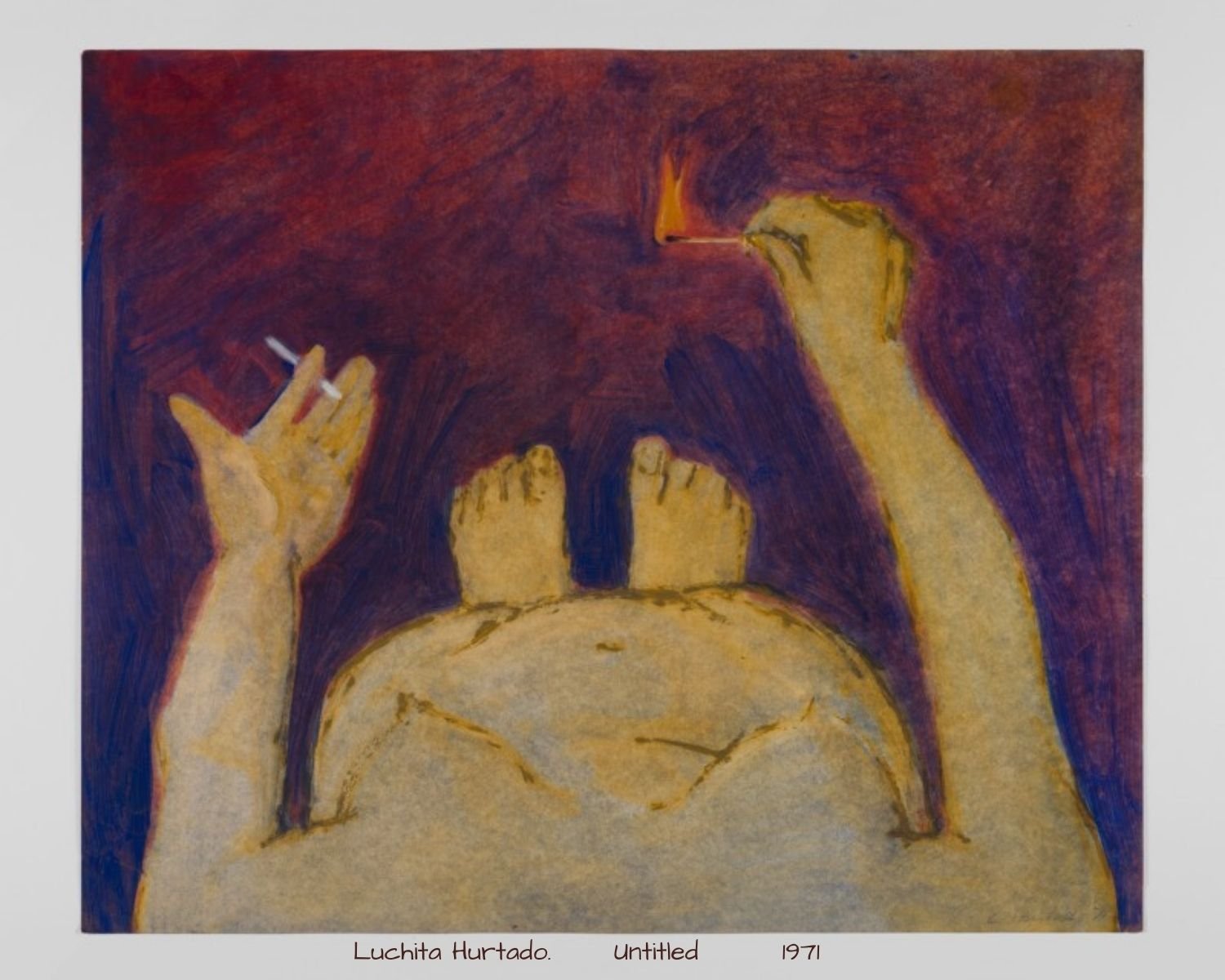 Artwork by Luchita Hurtado, the Venezuelan-American artist known for exploring feminism, nature, the body, and humanity’s relationship with the environment.