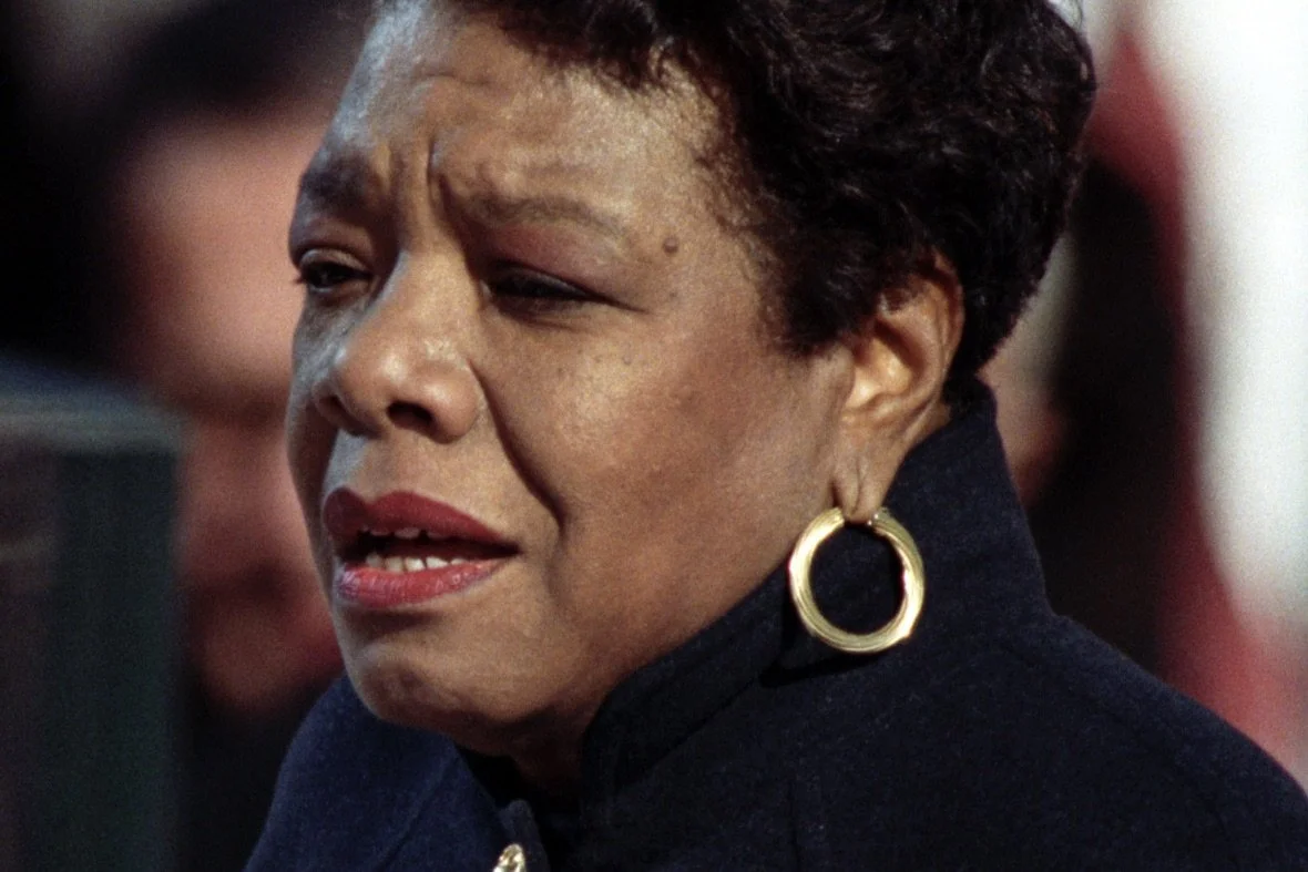 Editorial portrait image used in the section on Maya Angelou, highlighting her role in shaping Black literary legacy and global Black cultural impact through voice, memory, and lived experience.