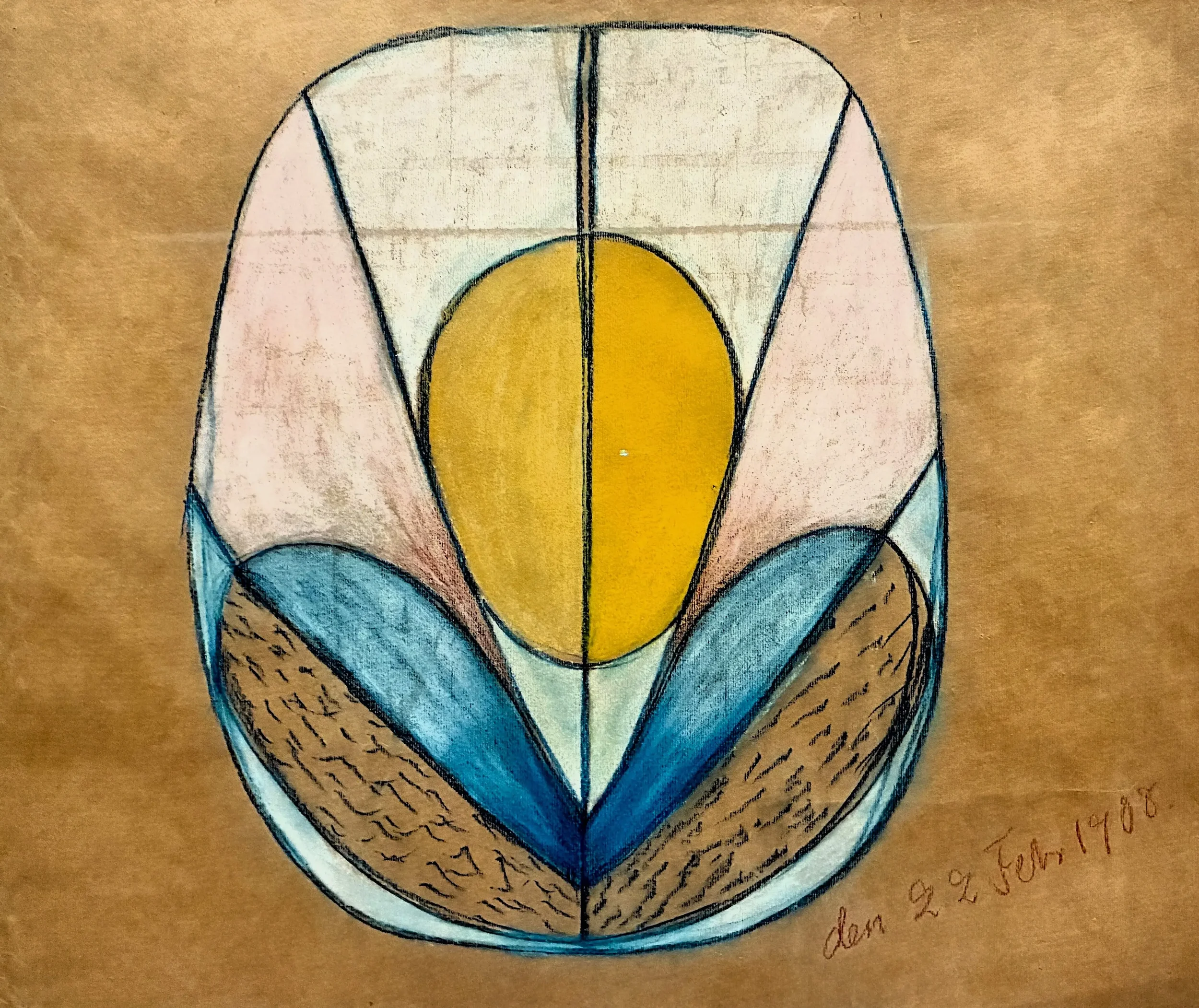 Hilma af Klint, The Five. No title (1908). Pastel on paper. Photograph by Gotogo, via Wikimedia Commons (CC0 1.0).