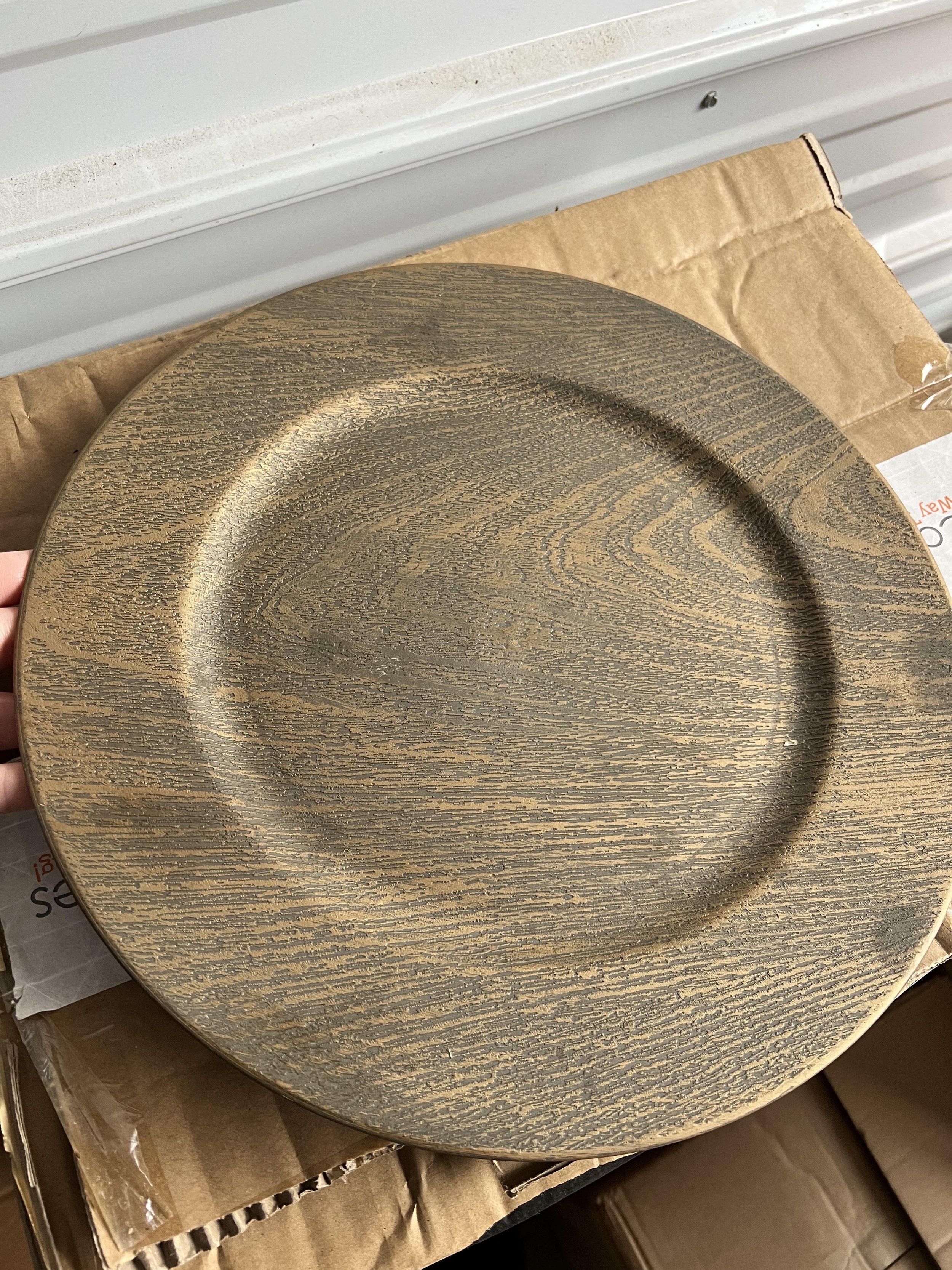 Faux Wood Charger $1/each