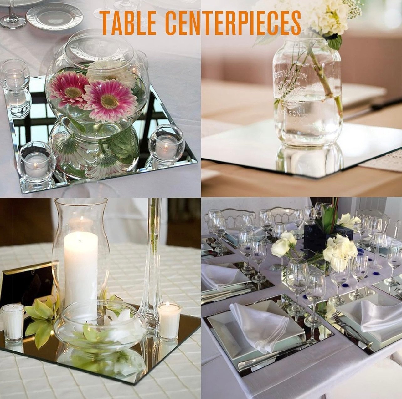 Square Mirror Centerpiece $4