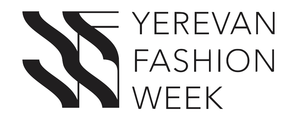 Logo for Yerevan Fashion Week featuring stylized black wavy lines and the text 'Yerevan Fashion Week' in black letter.