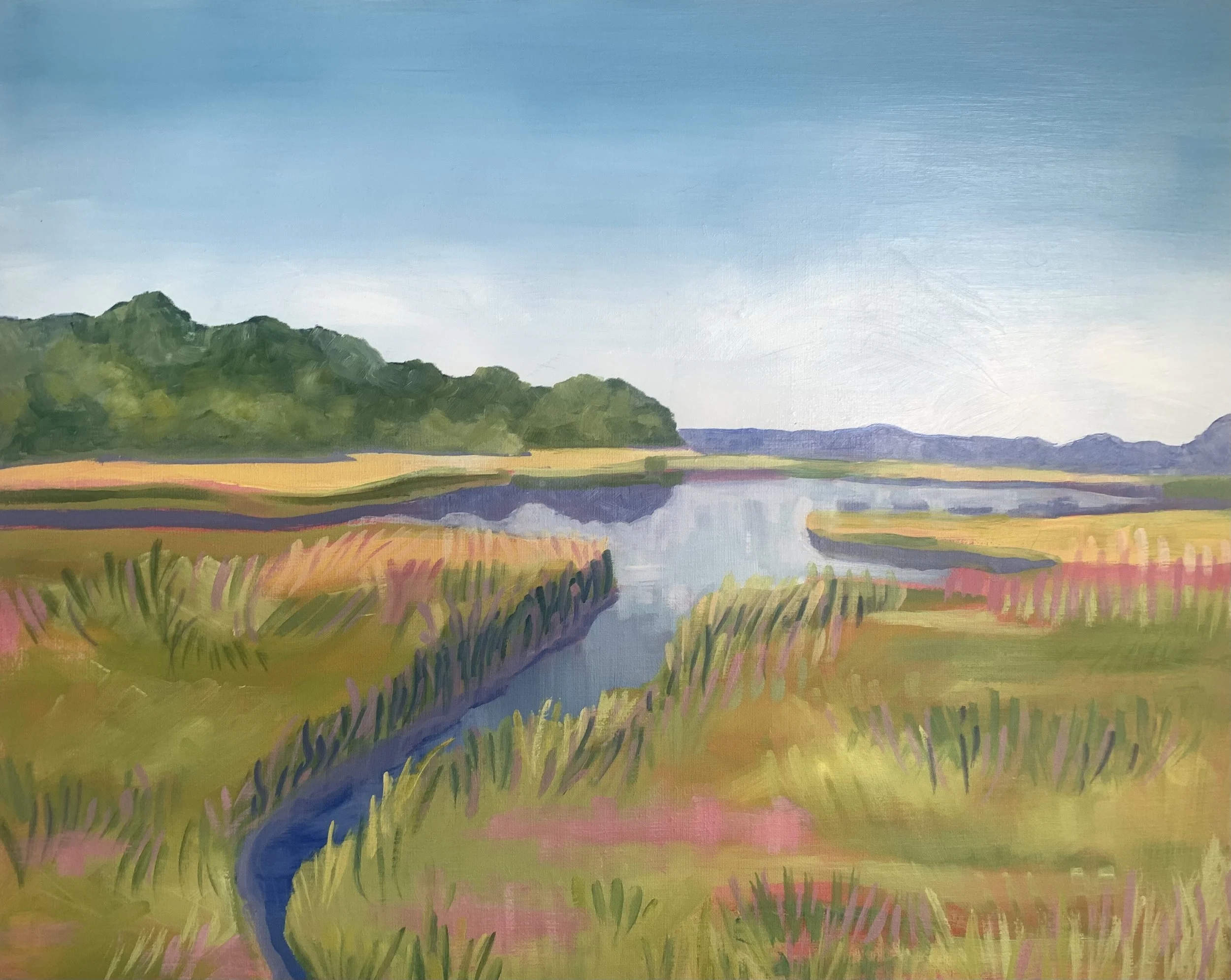 Old Black Point Marsh, view from the road
oil on linen
16" x 20"