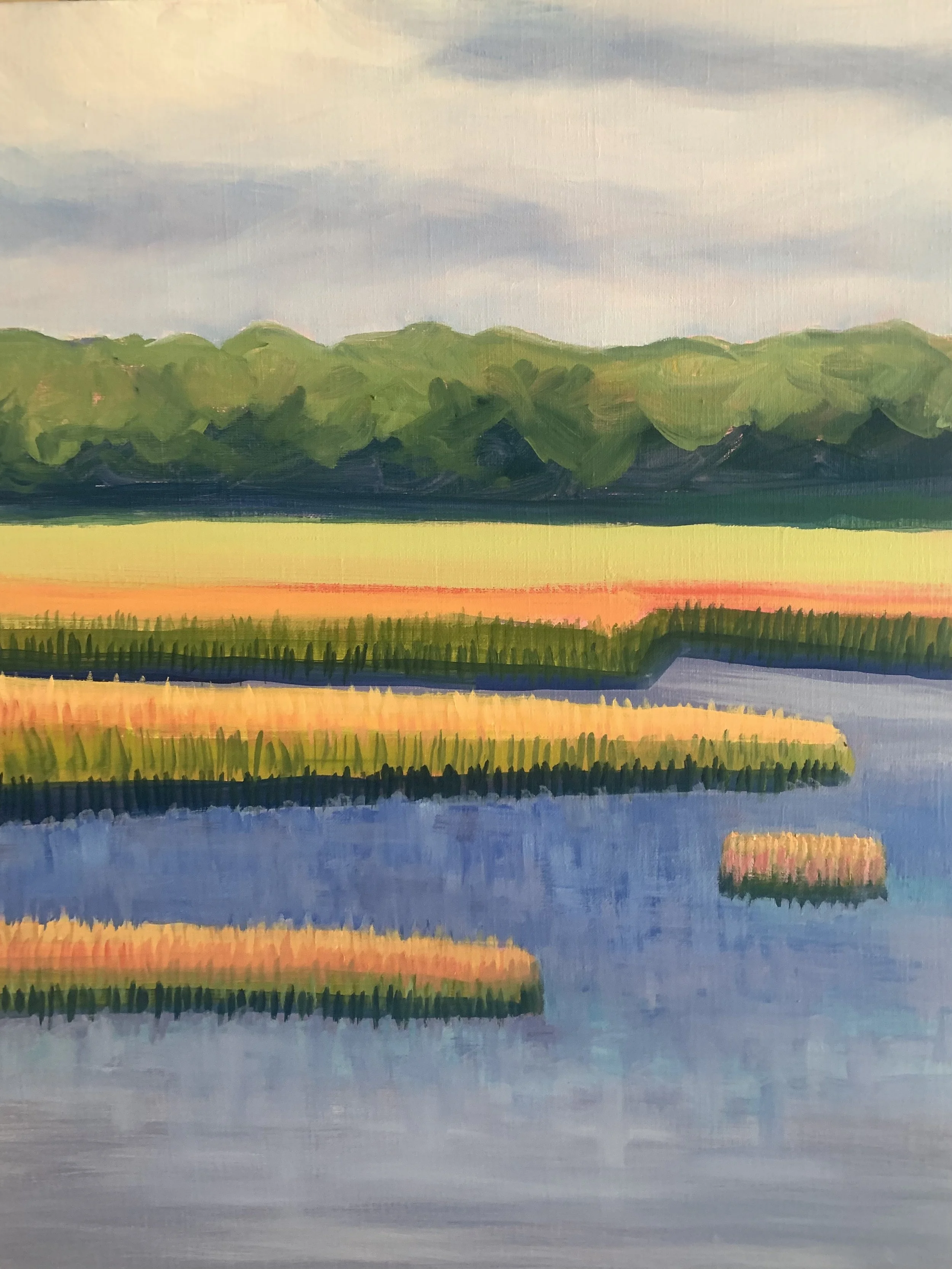 Old Black Point Marsh, overcast day
oil on linen
16" x 20"