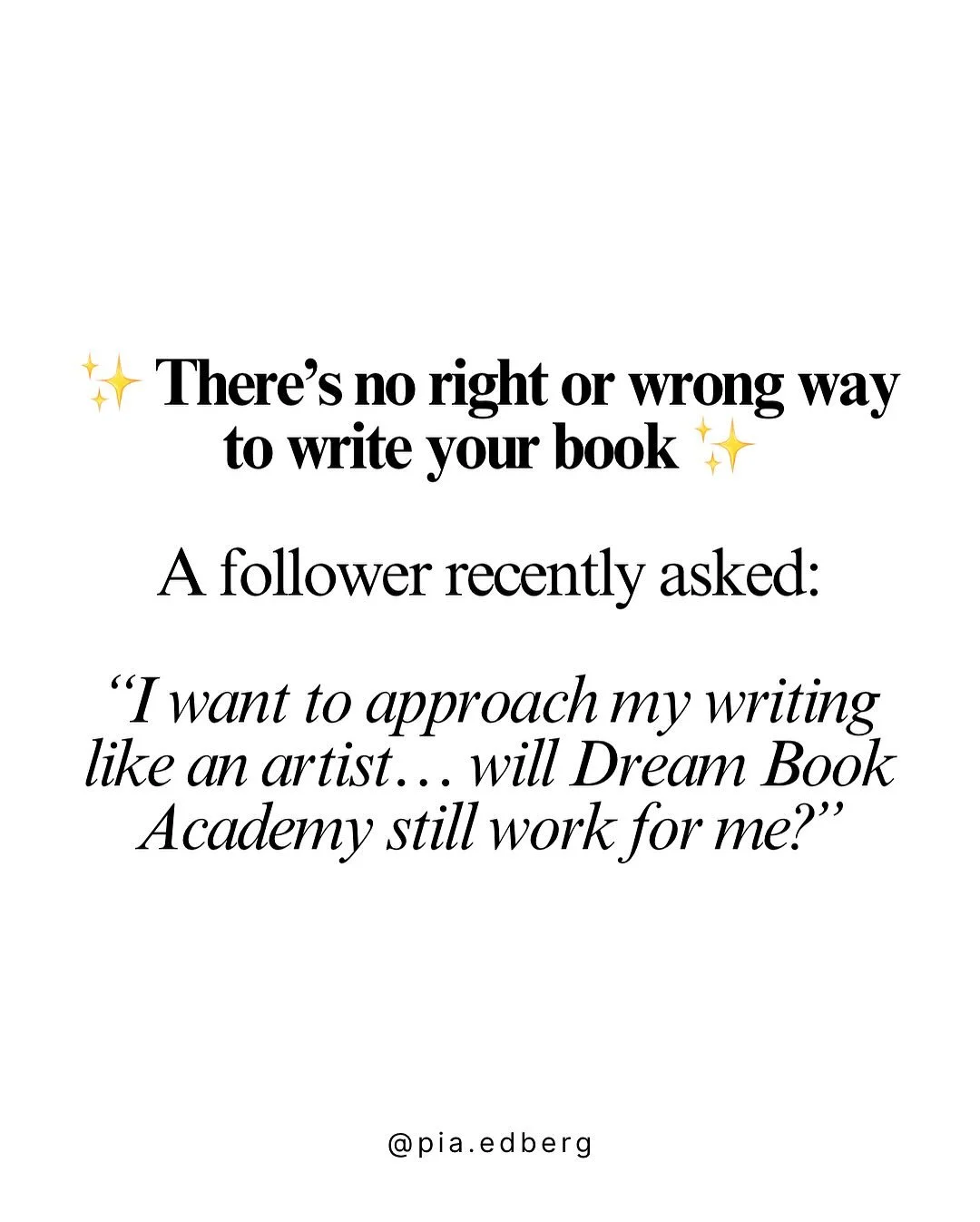 No two processes look alike, and there is no RIGHT way. Only YOUR way.

Dream Book Academy gives you the strategy, energy, and support to bring your book to life YOUR WAY. 

Whether it&rsquo;s structured or intuitive, you&rsquo;ll have everything you