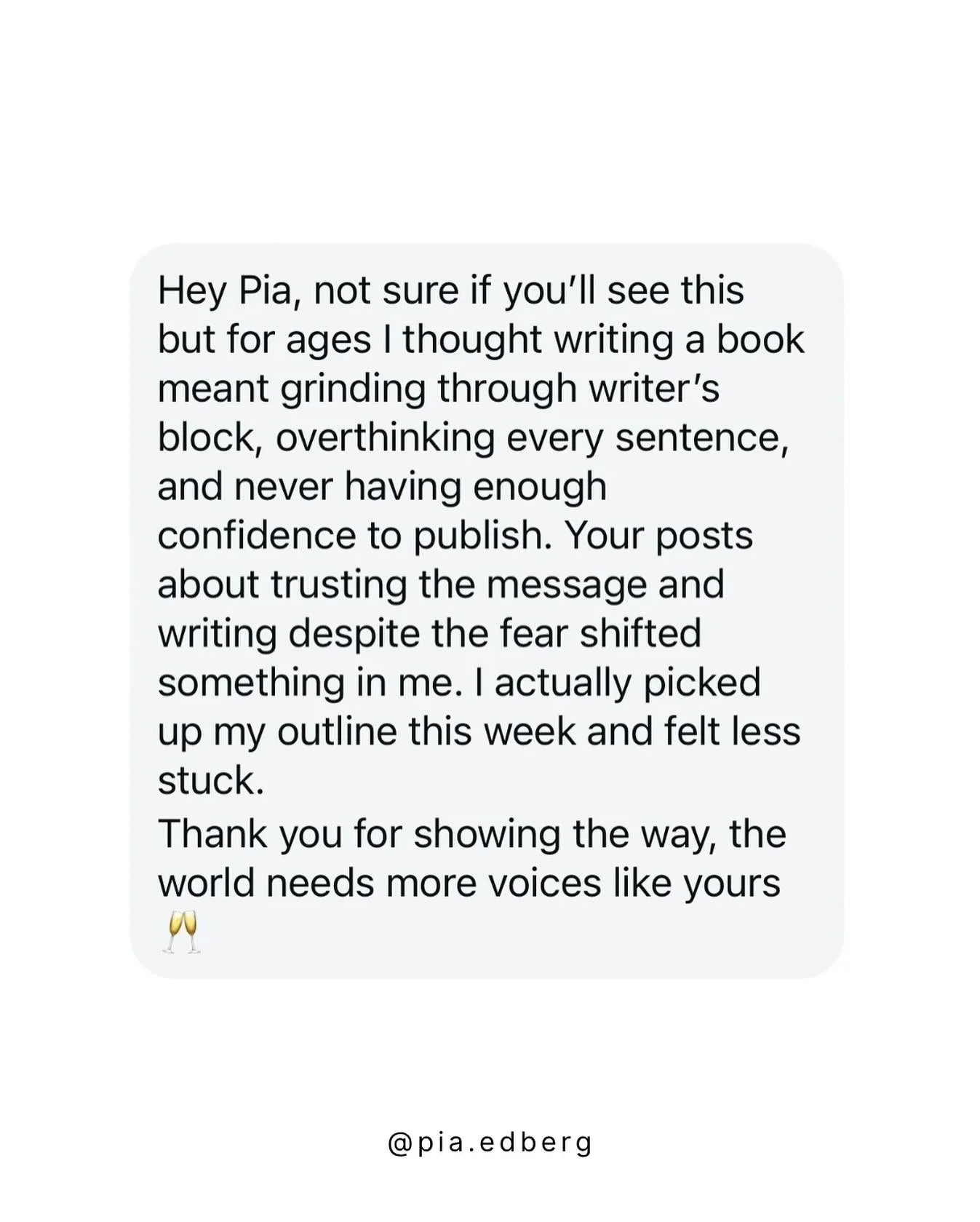✨ What a beautiful message I received today. On the hard days, reminders like this keep me going and make it all feel worth it.

I hope you never forget that your voice and your perspectives are worth sharing. Your story deserves to be told no matter