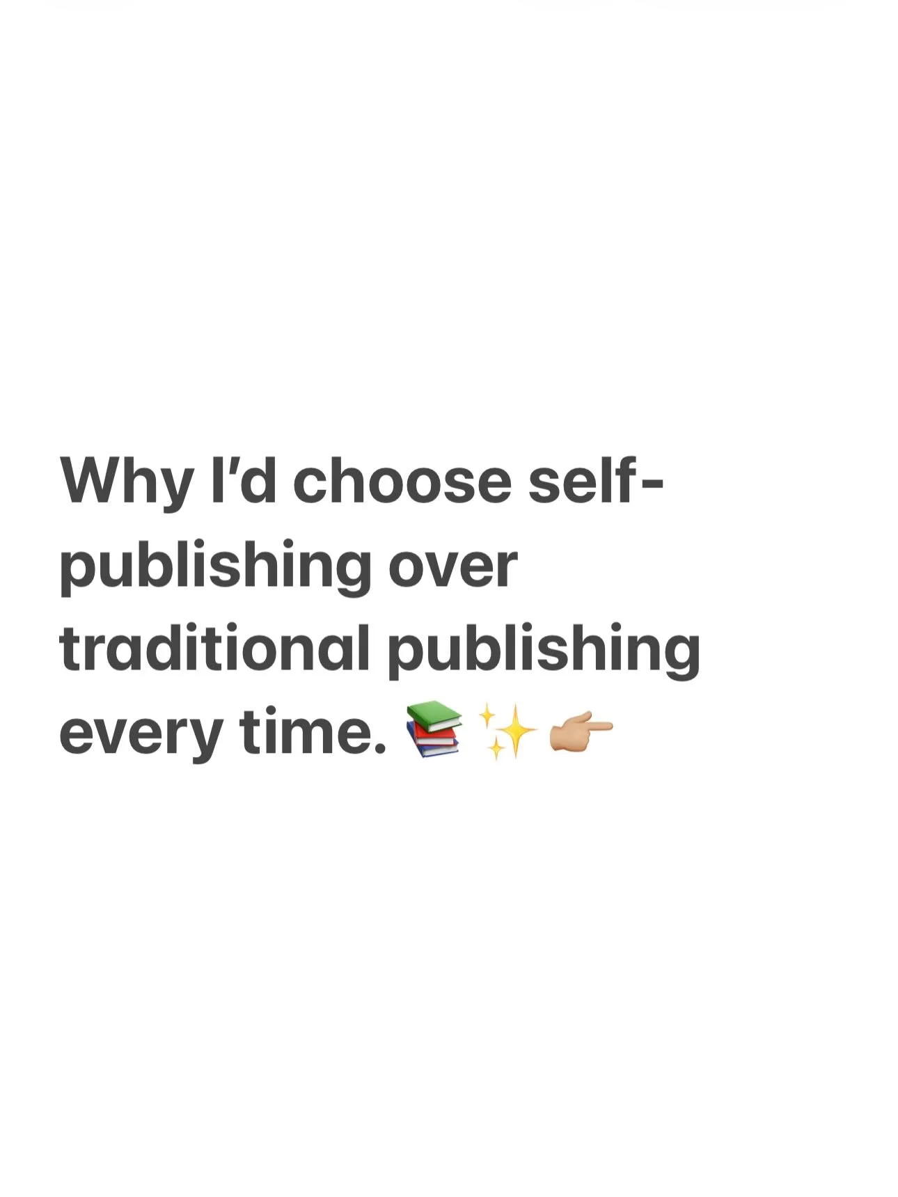For the record, I&rsquo;ve worked at traditional publishers AND been traditionally published a few times, and I still choose self-publishing. 

If you feel called to self-publish your book and create your own success, and you want support bringing it