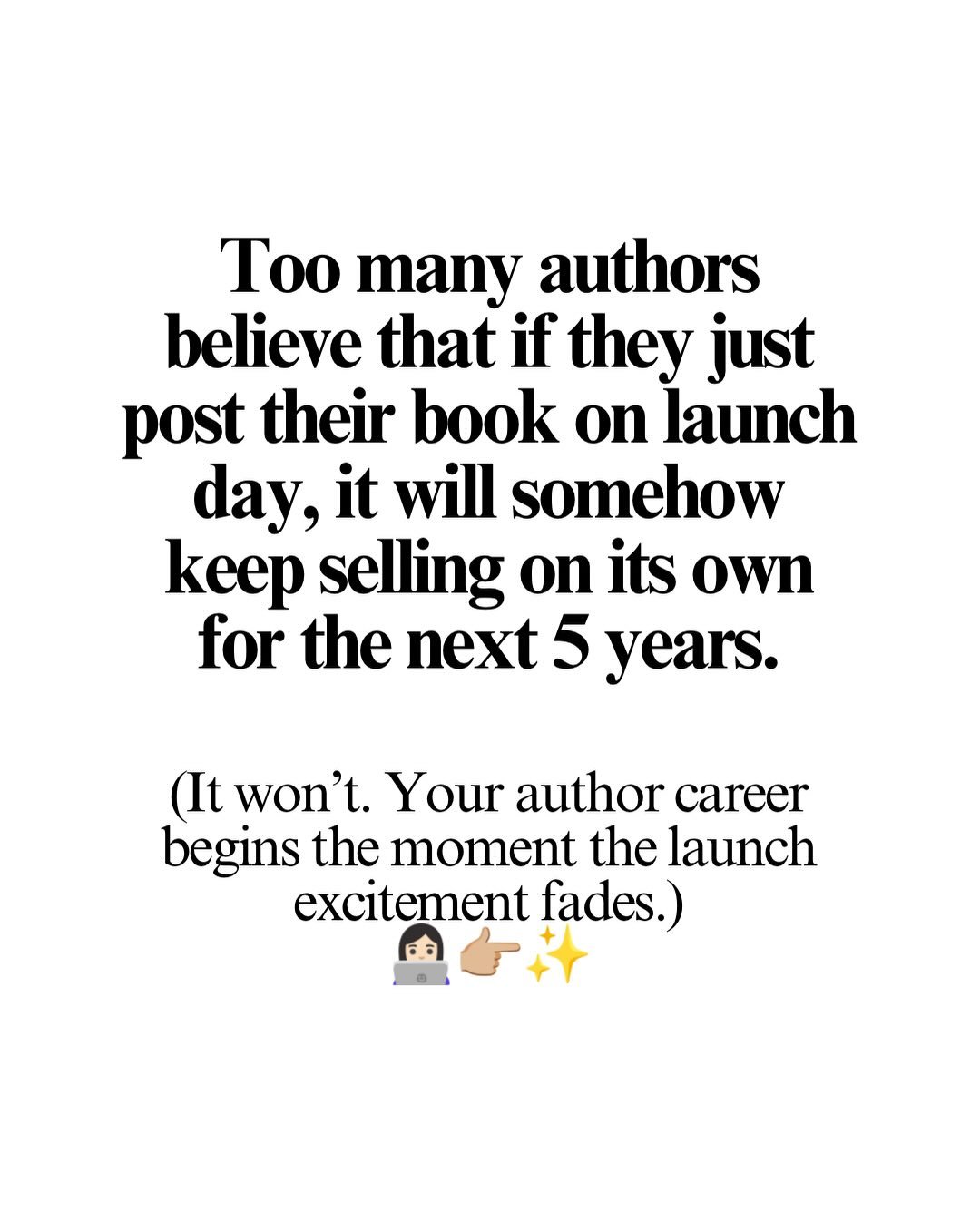 So let me ask you this:

❓ Are you positioned for consistent sales after launch?
❓ Are you building an ecosystem that supports your authority and your offers?
❓ Or are you secretly hoping that your book launch will somehow carry your entire author ca