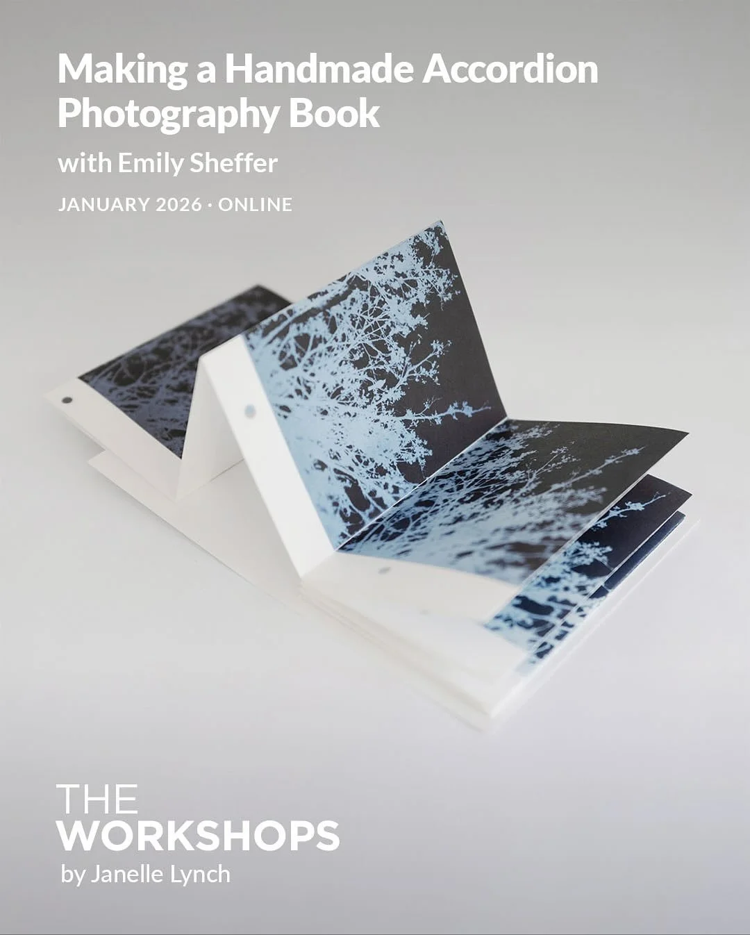 NEW WORKSHOP WITH DUST COLLECTIVE&rsquo;S EMILY SHEFFER! Making a Handmade Accordion Photography Book with @emilysheffer @dust.collective 
Space limited to 8 SOLD OUT DM FOR WAITLIST
Wednesdays from 6:00-9:00 pm ET on Zoom January 7, 14, 21 &amp; 28,