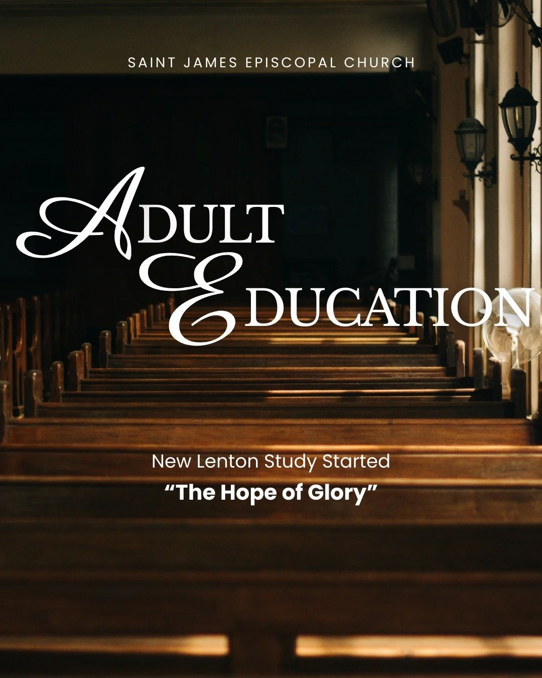 📖 New Lenten Study Starting! 📖

Our Adult Ed group begins a Lenten study of Jon Meacham's "The Hope of Glory" - a reflection on the last words of Jesus from the Cross.

Stephen Wilson will lead the discussion, and a few copies of the book