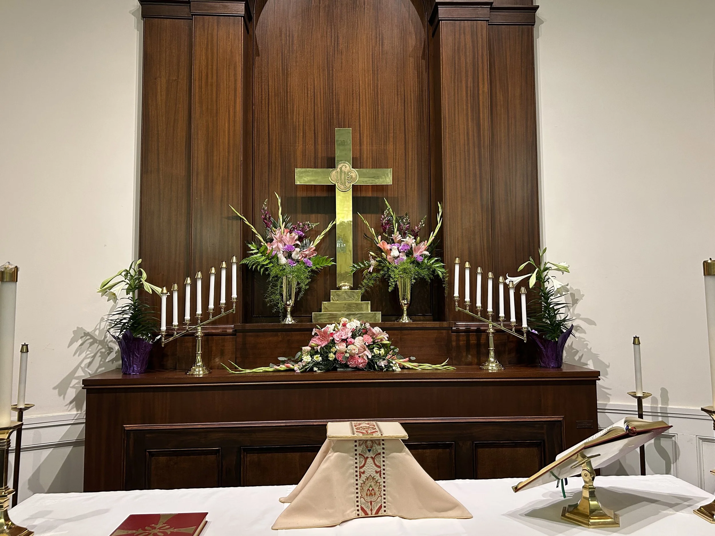 episcopal church alter with cross, Charleston, SC