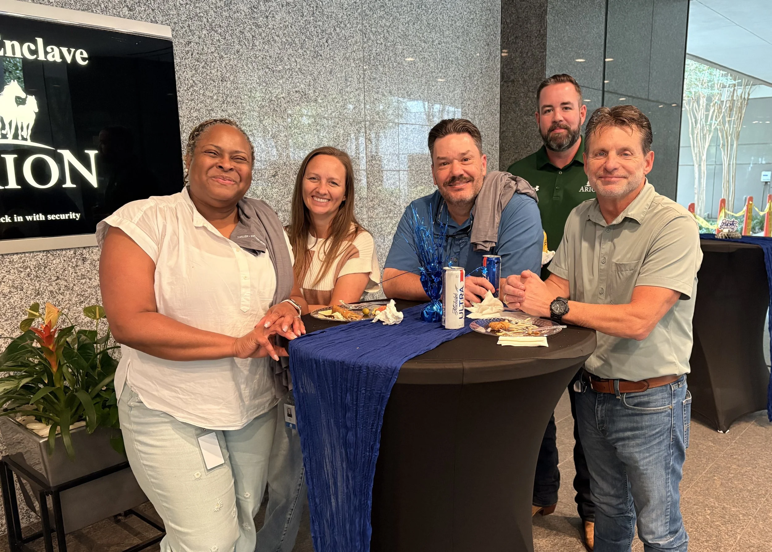 Arion employees gather together during the company’s 3 million safe work hours celebration
