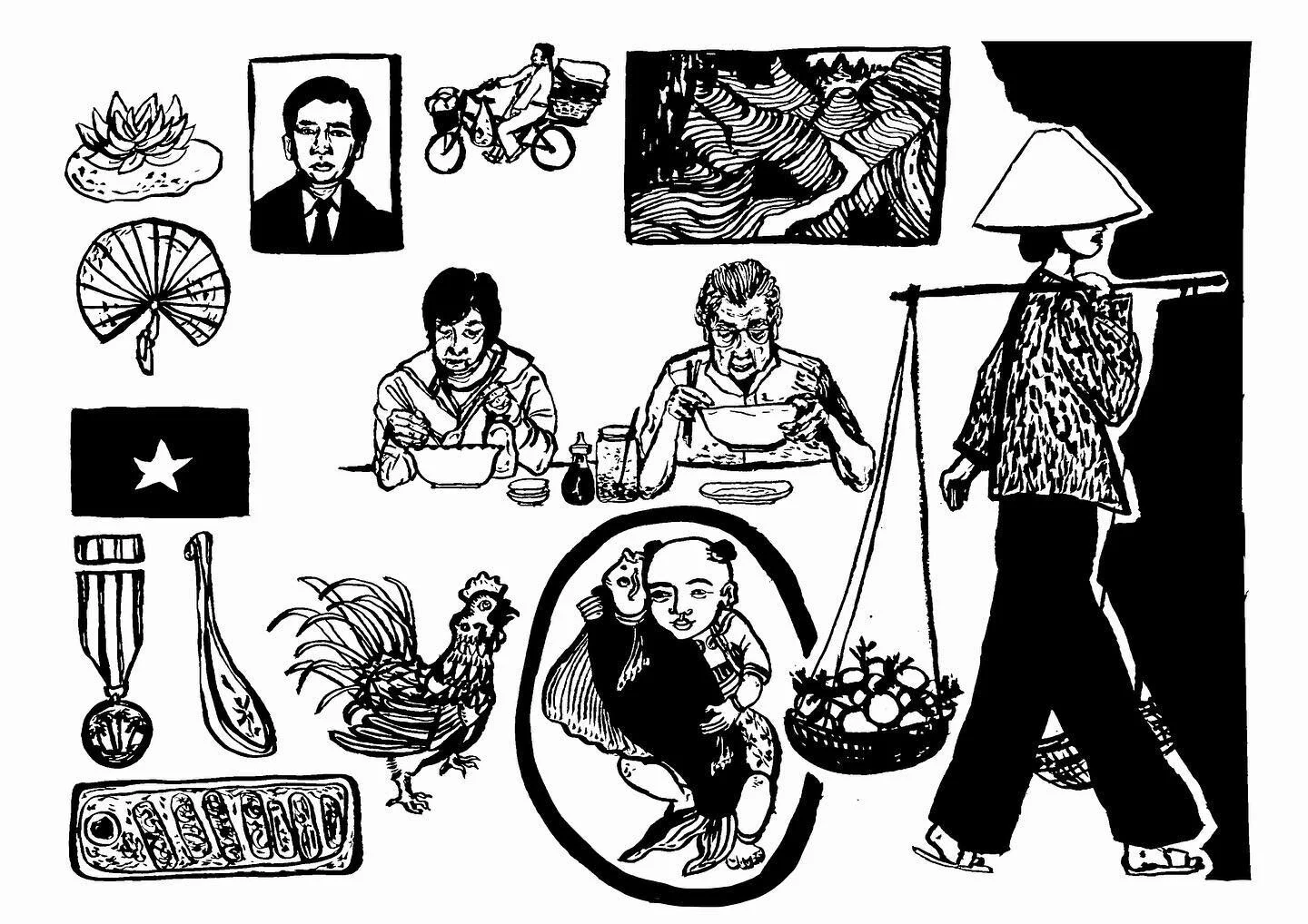 Vietnam 

S&eacute;rie kreseb pro nerealizovan&yacute; projekt
Tuž, 2023