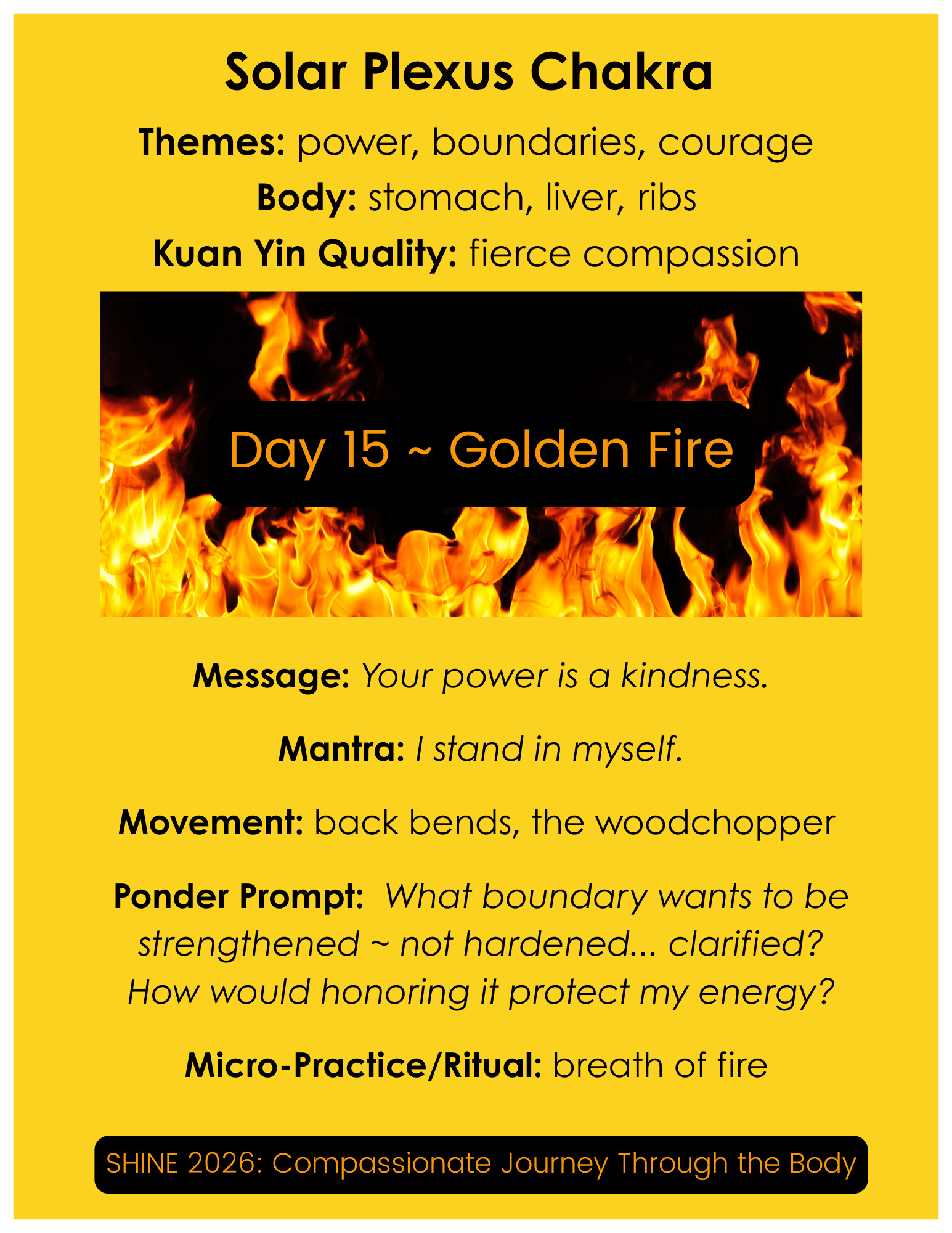 Day 15 ~ Golden Fire