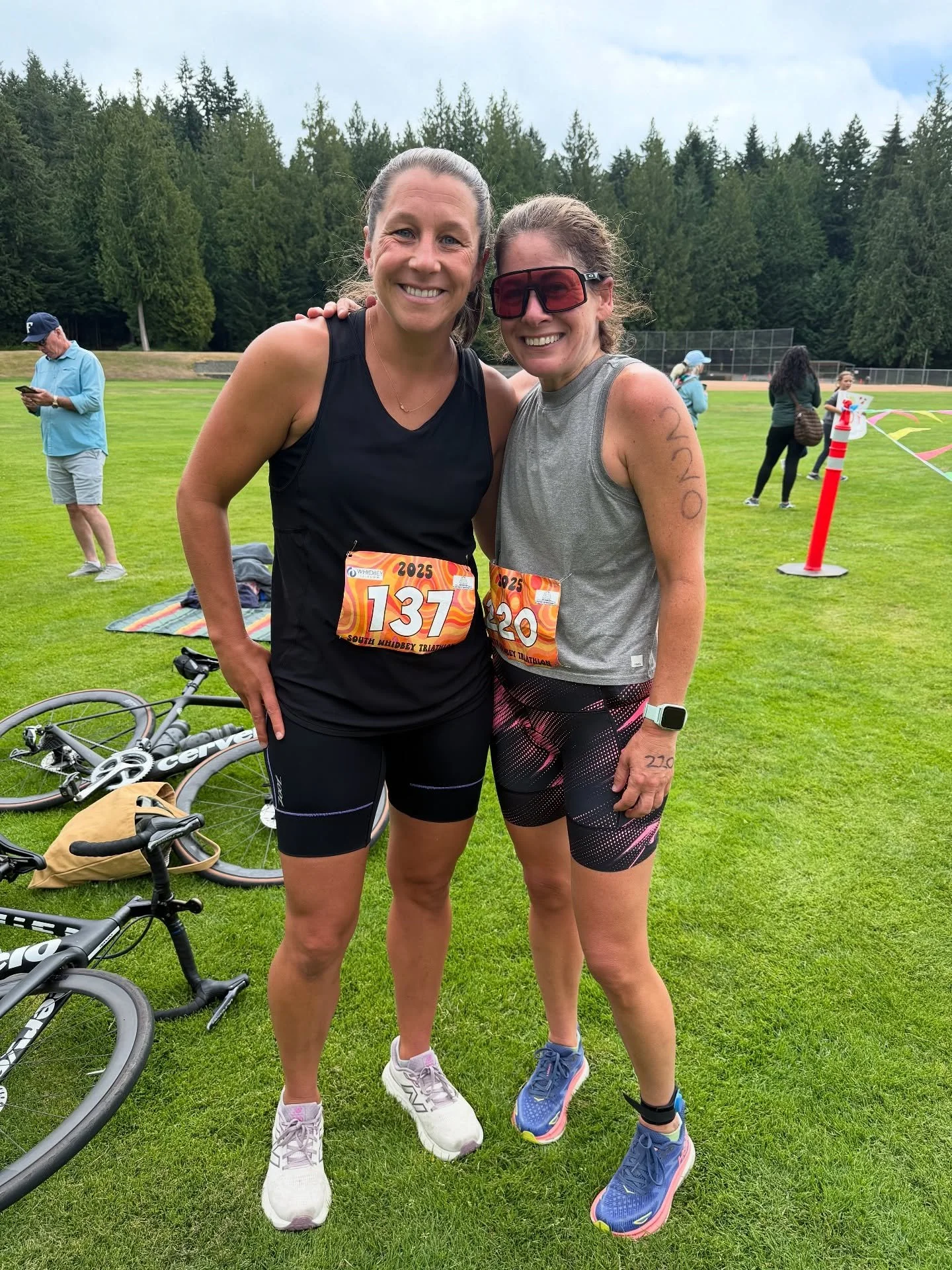 Big congrats to my client @linseyrubenstein for completing her very first triathlon yesterday 🏊🏻&zwj;♀️ 🚲 🏃&zwj;♀️. When we started training together 10 months ago this was something that wasn&rsquo;t even on her radar to do. So proud of you for 