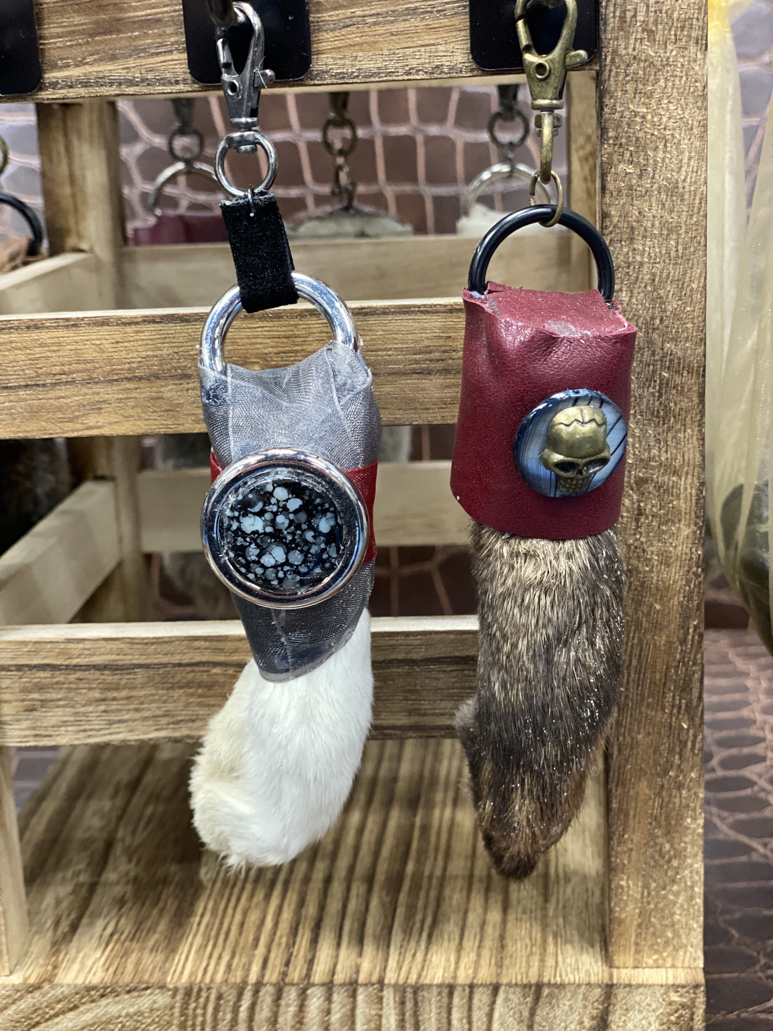 Large Rabbits Foot Keychain