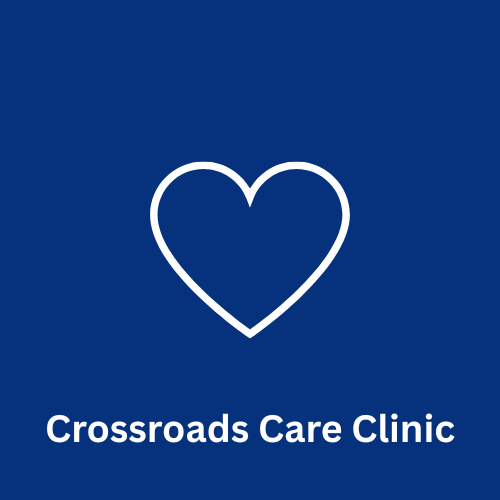 Logo of Crisis Pregnancy Center with blue background, large white lowercase letters 'cpc', and a green bar with white text 'crisis pregnancy center'.