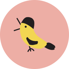 Maud Lewis Bird Pin 