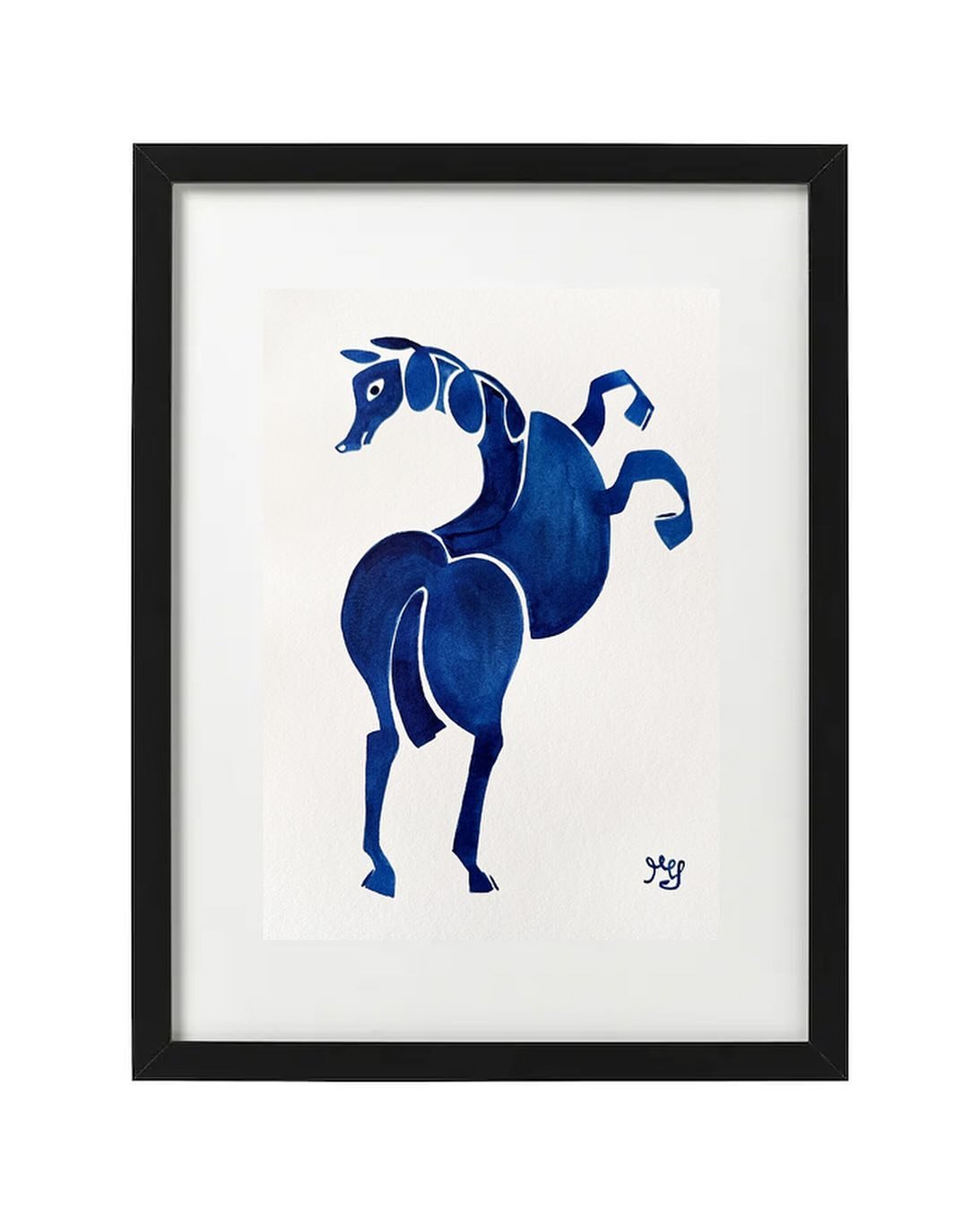 Two new works available at curata.co from the blue ink Cheval series in a Henri Matisse Blue Nudes style painting with my signature horse subject.

During my trip to Valencia, I stumbled across a print shop specialising in risography called per(r)uch