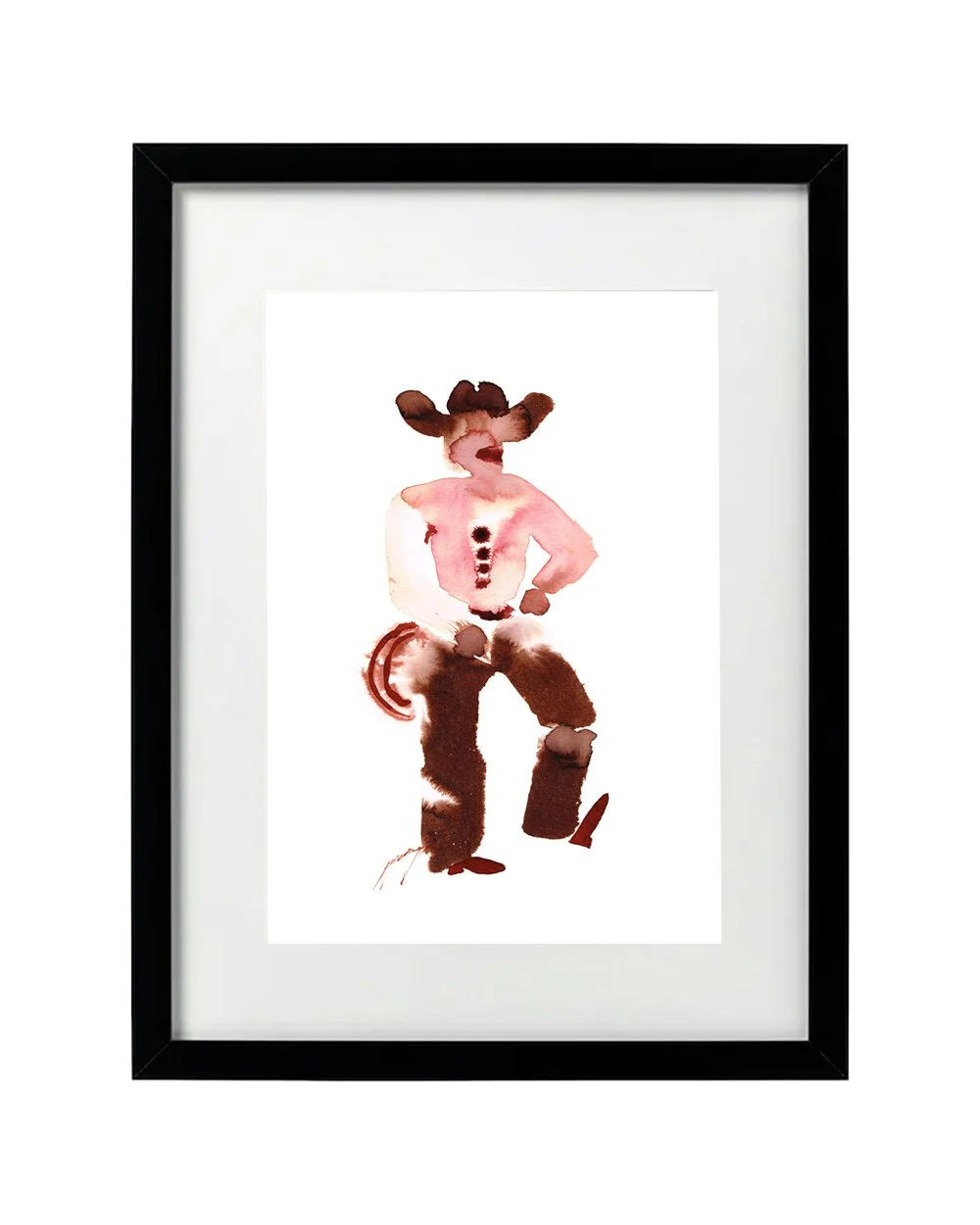 Framed Peach Cowboy.jpg