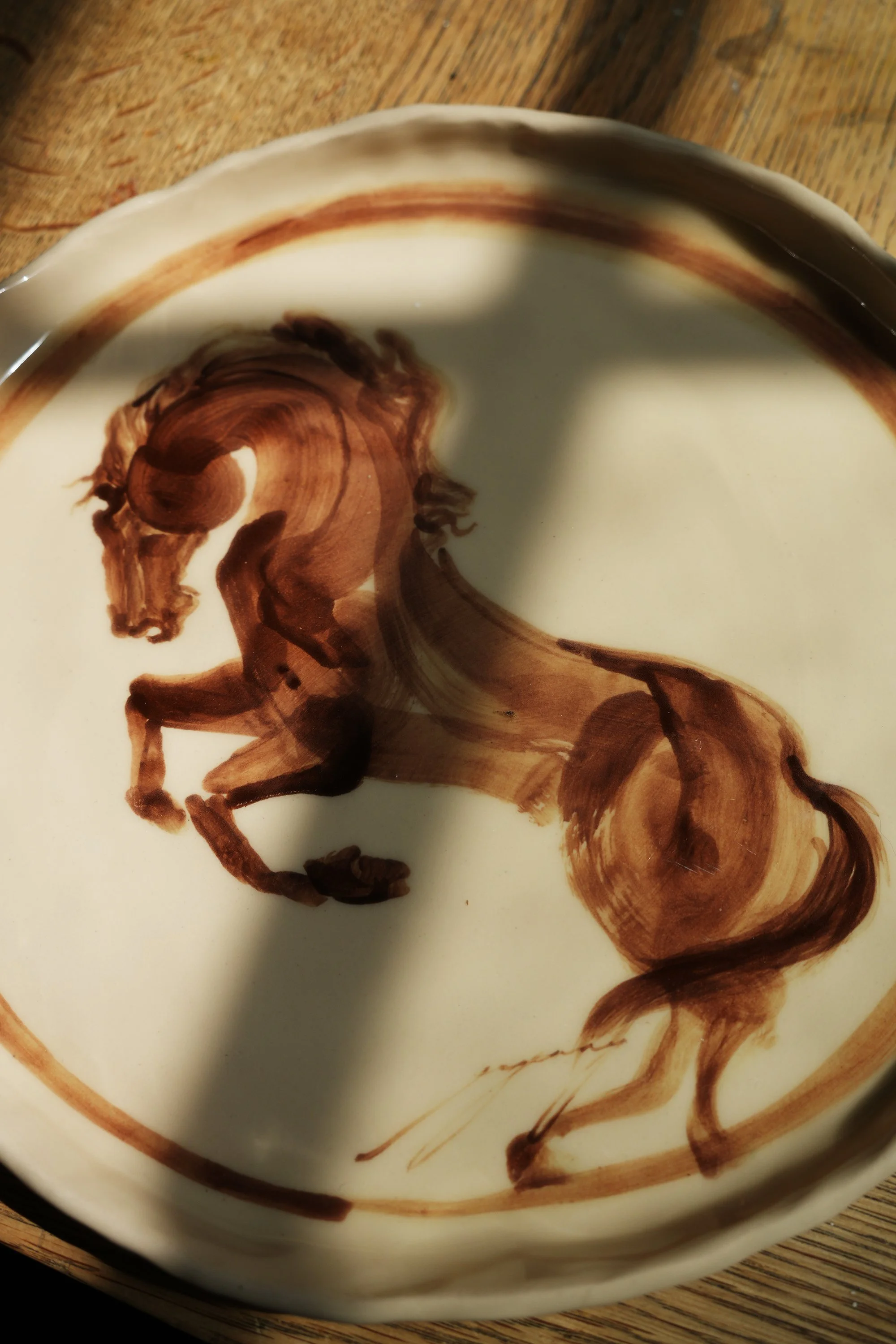 Handpainted Ceramic Horse Plate by Curious Common.jpg