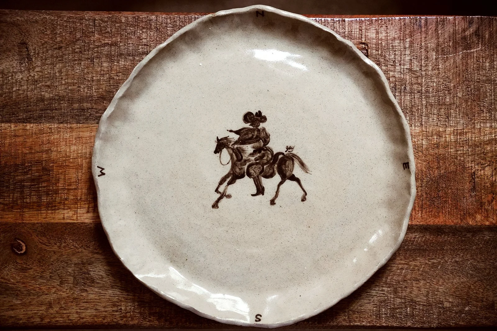 Head West Cowboy Dinner Plate by curiouscommon.JPG