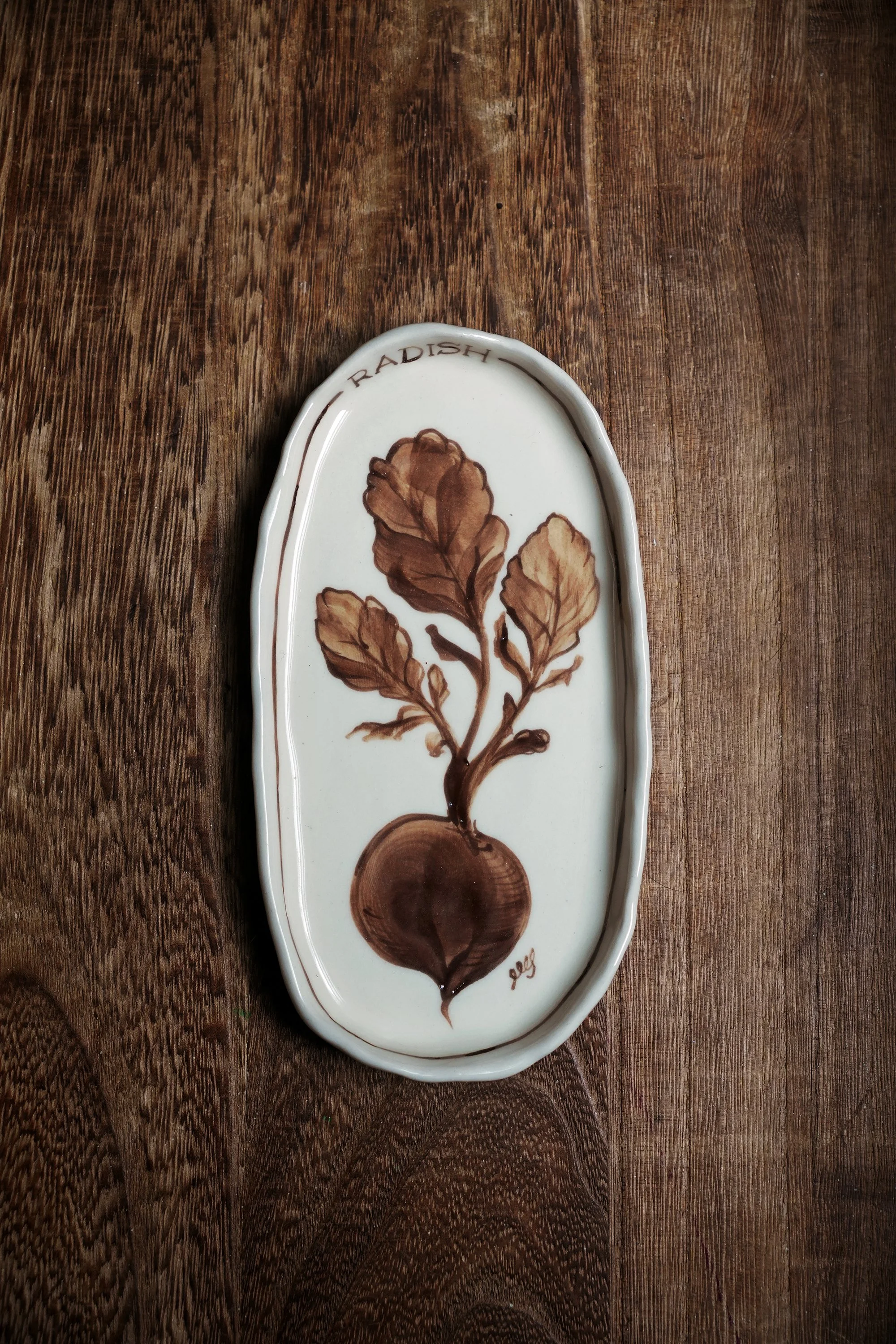 Handpainted Radish Ceramic Dish by Robyn Yeang.jpg