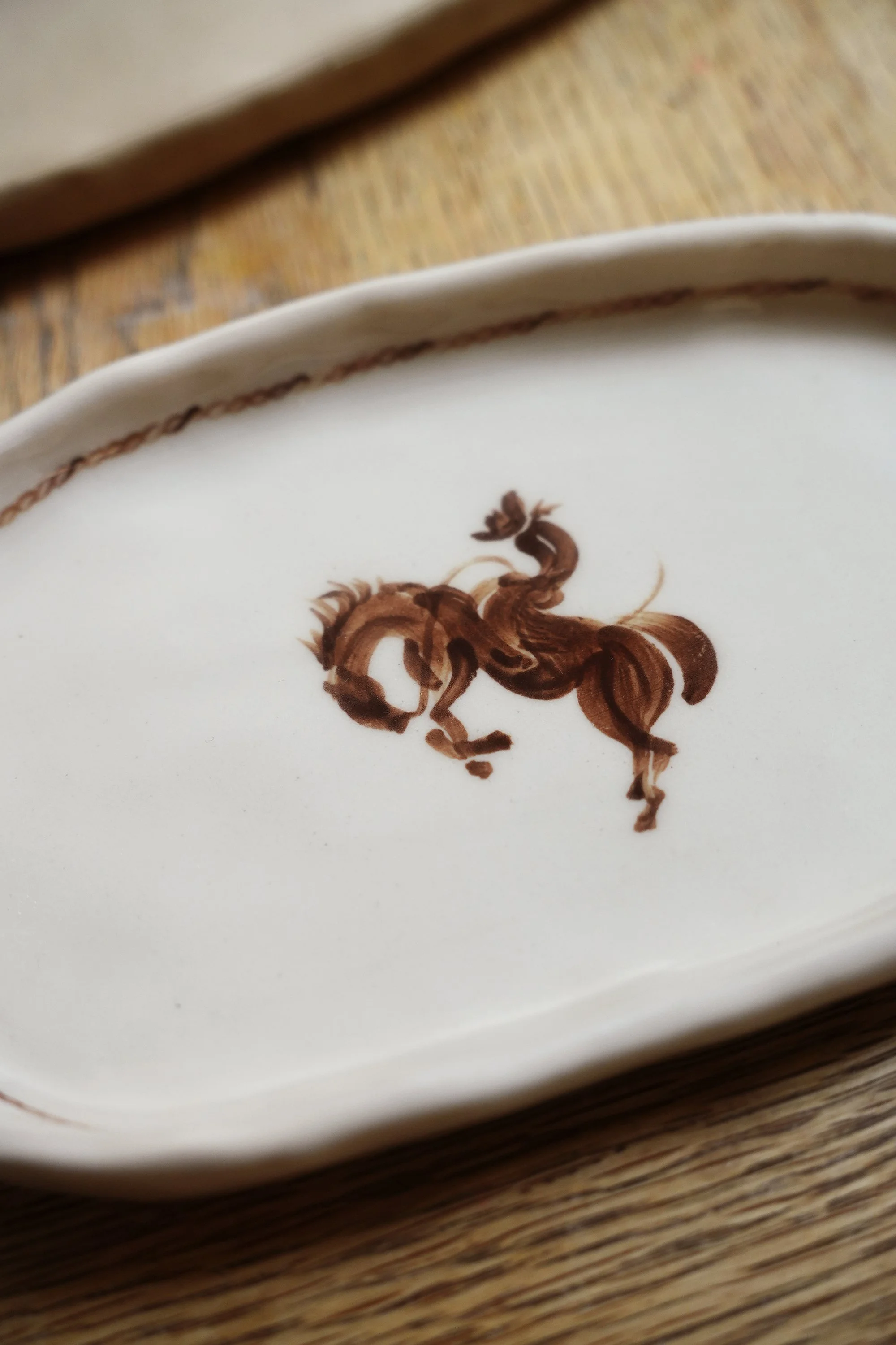 Western Cowboy Bucking Horse Rustic Ceramic Tableware.jpg
