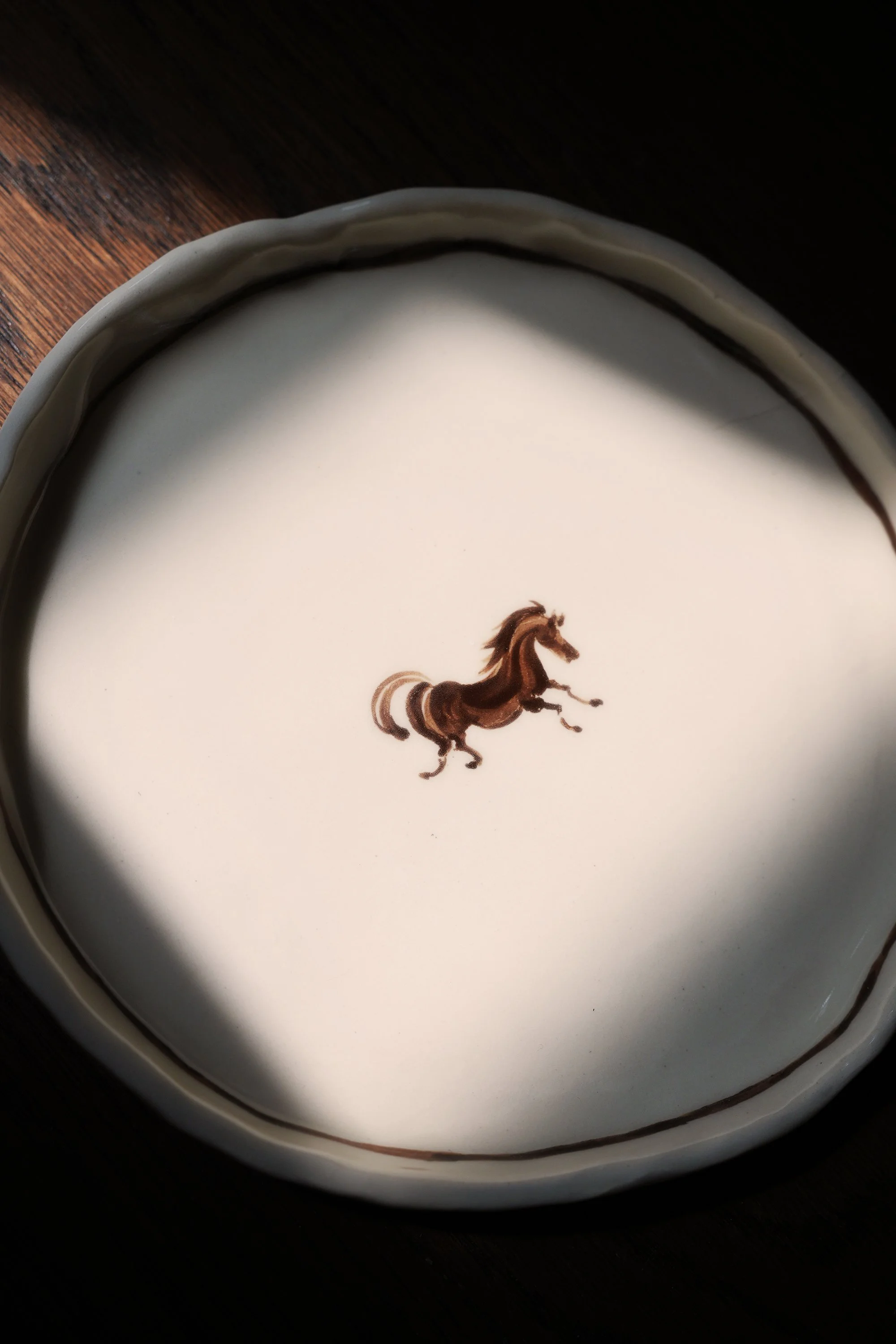 Dainty Horse Ceramic Plate by Curiouscommon.jpg