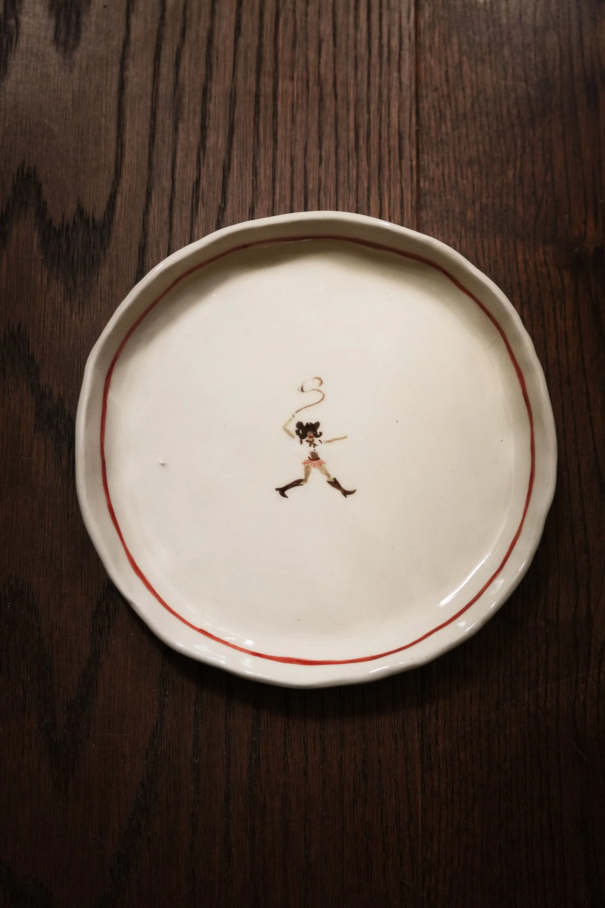 Cowgirl Handpainted Ceramic Plate by Curious Common.jpg