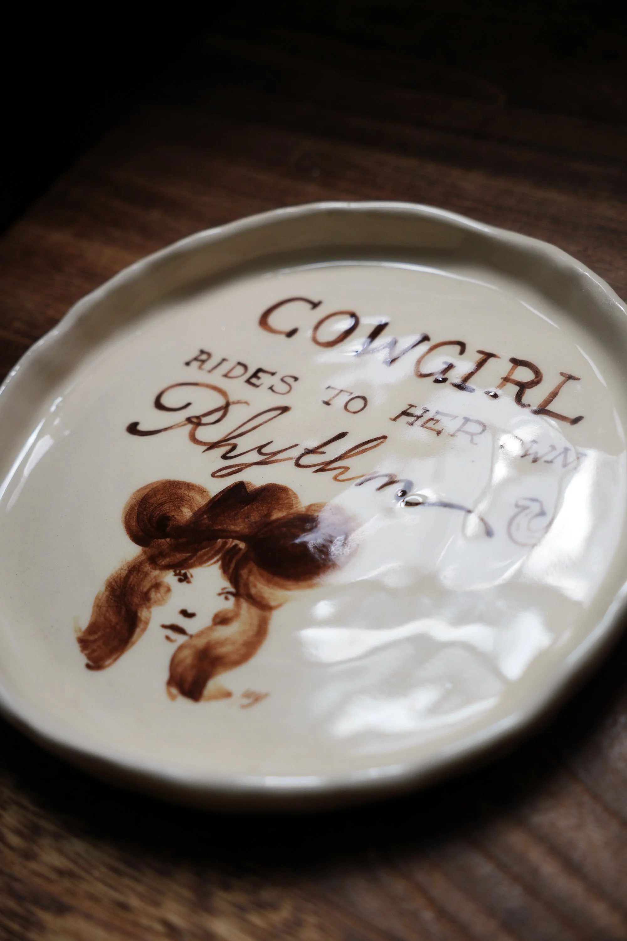 Cowgirl Plate Cowboy Crockery.jpg