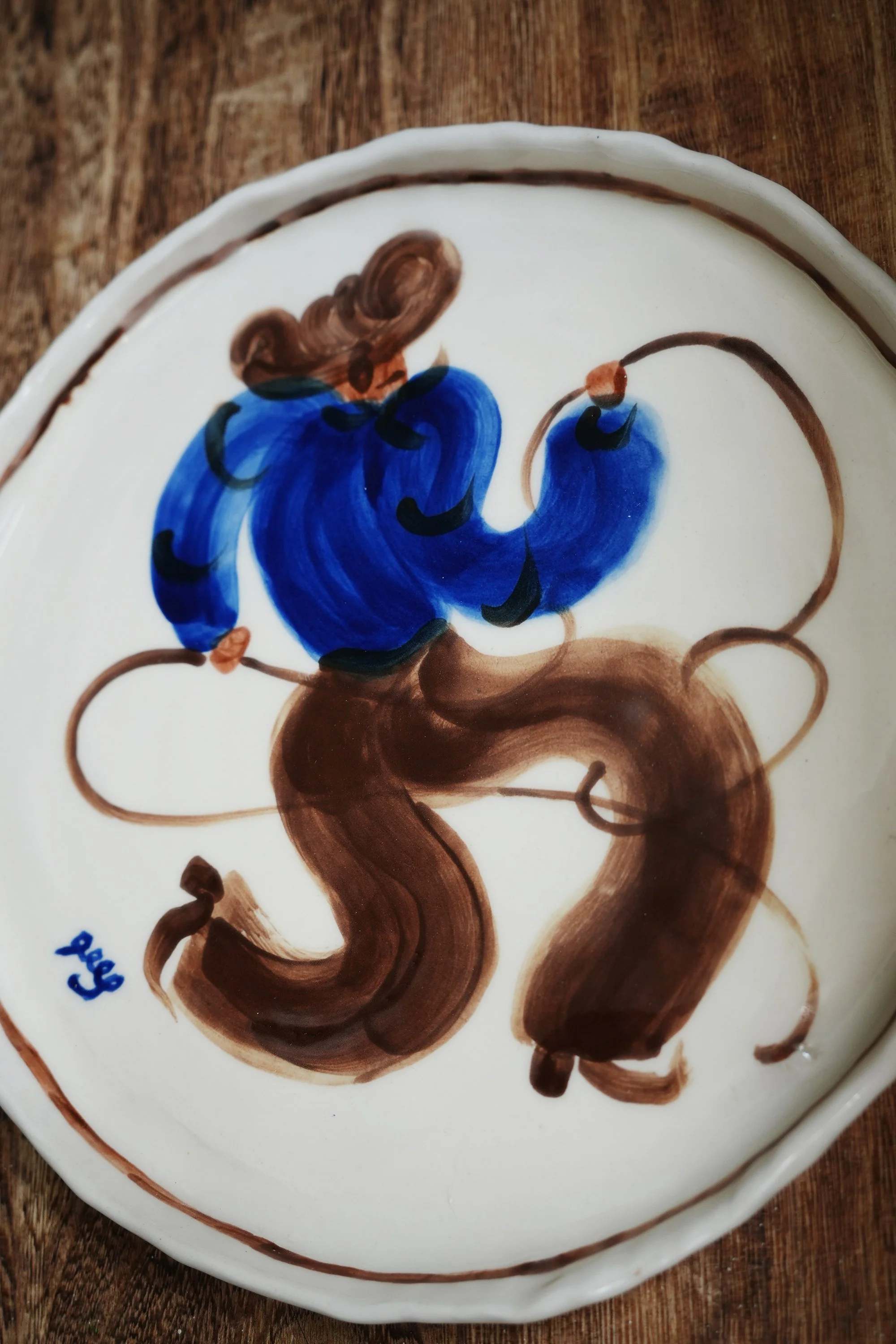 Whimsical Western Ceramic Plate by Curious Common.jpg